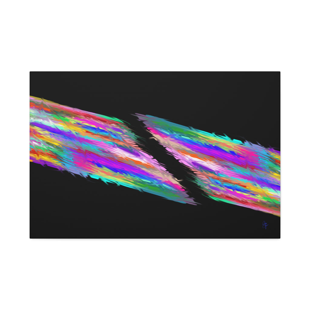 Abstract Rainbow Streak Canvas