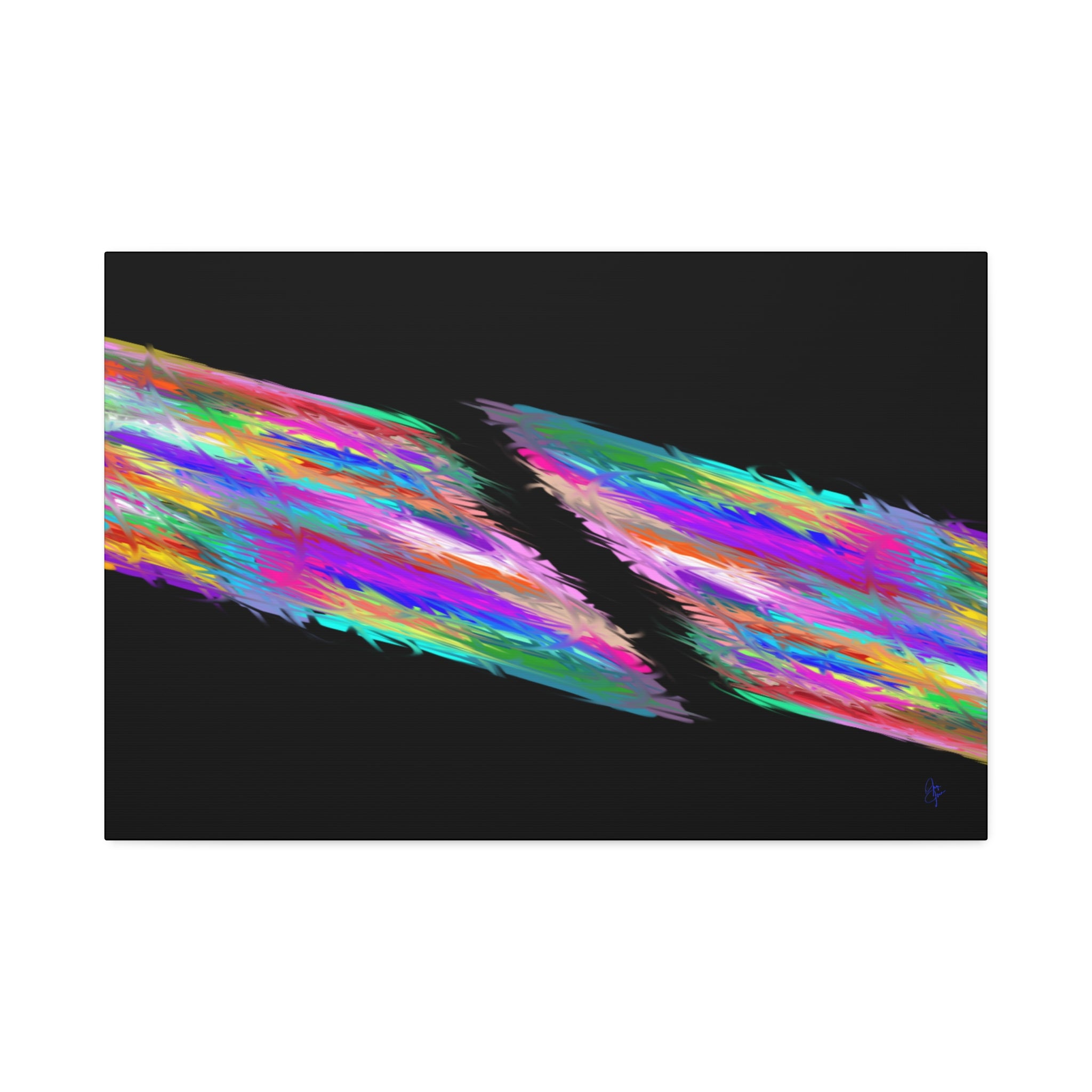 Abstract Rainbow Streak Canvas