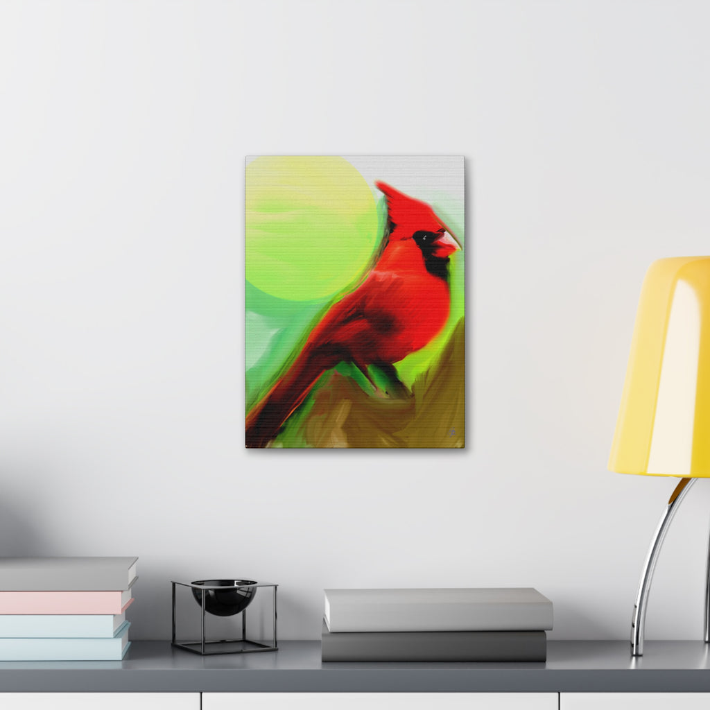 Cardinal Canvas Print — Vibrant Red Bird Wall Art (Stretched 1.5")
