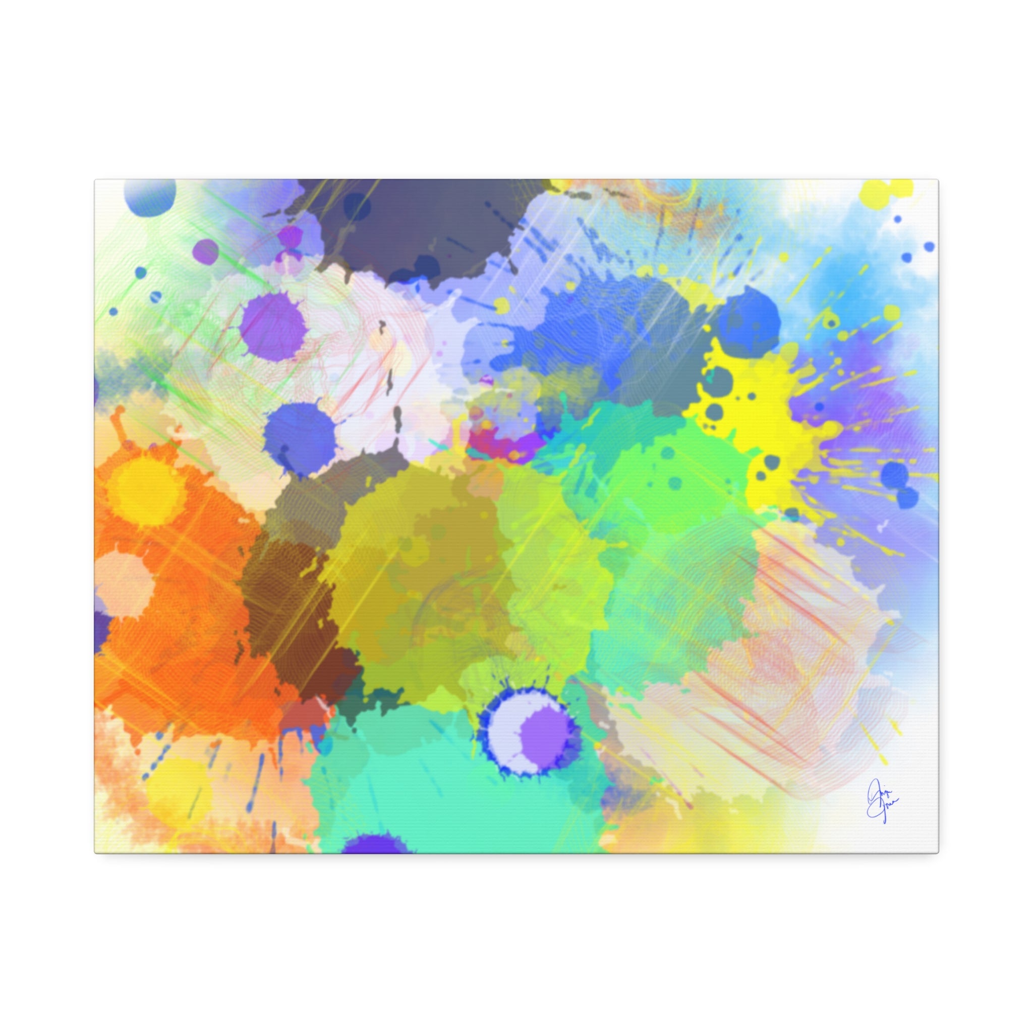 Abstract Color Splash Canvas Print — Stretched 1.5"