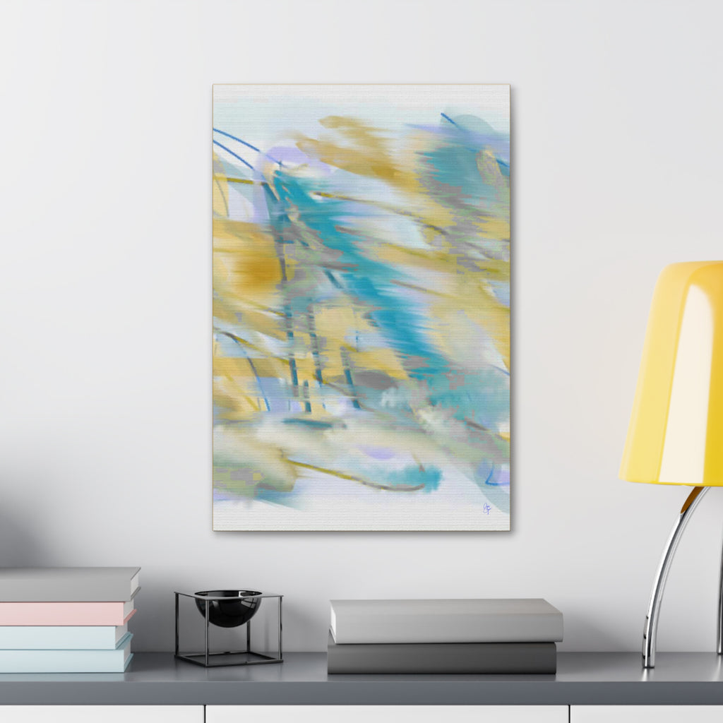 Abstract Coastal Breeze Canvas — Stretched 1.5" Wall Art