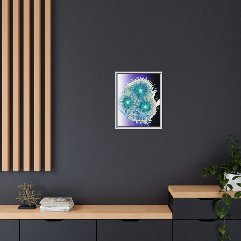 Dandelion Abstract Print Matte Canvas Framed Wall Art