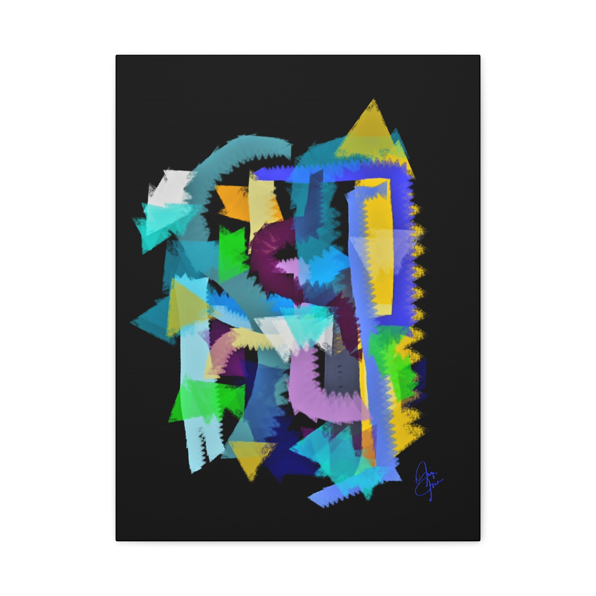 Abstract Color Burst Canvas Print — Vibrant Geometric Wall Art