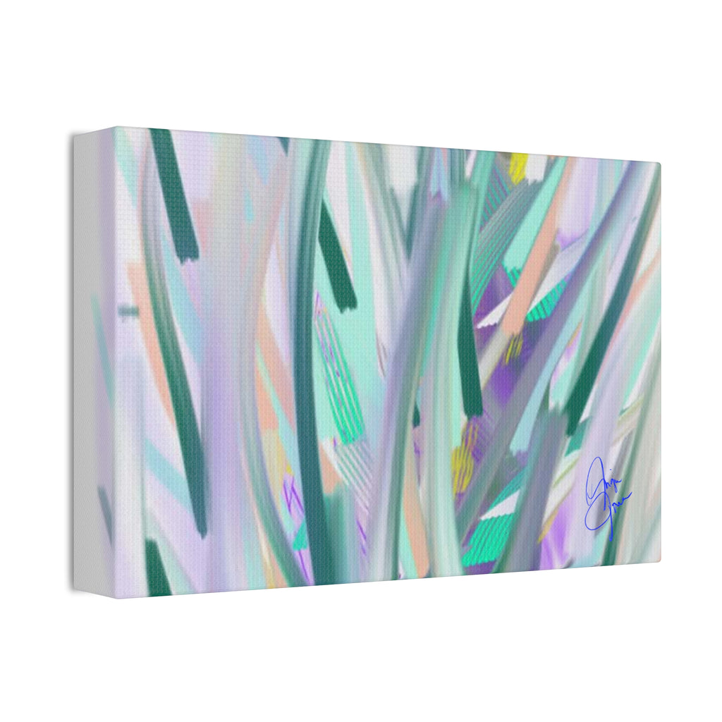 Abstract Pastel Grass Canvas Print — Stretched 1.5"