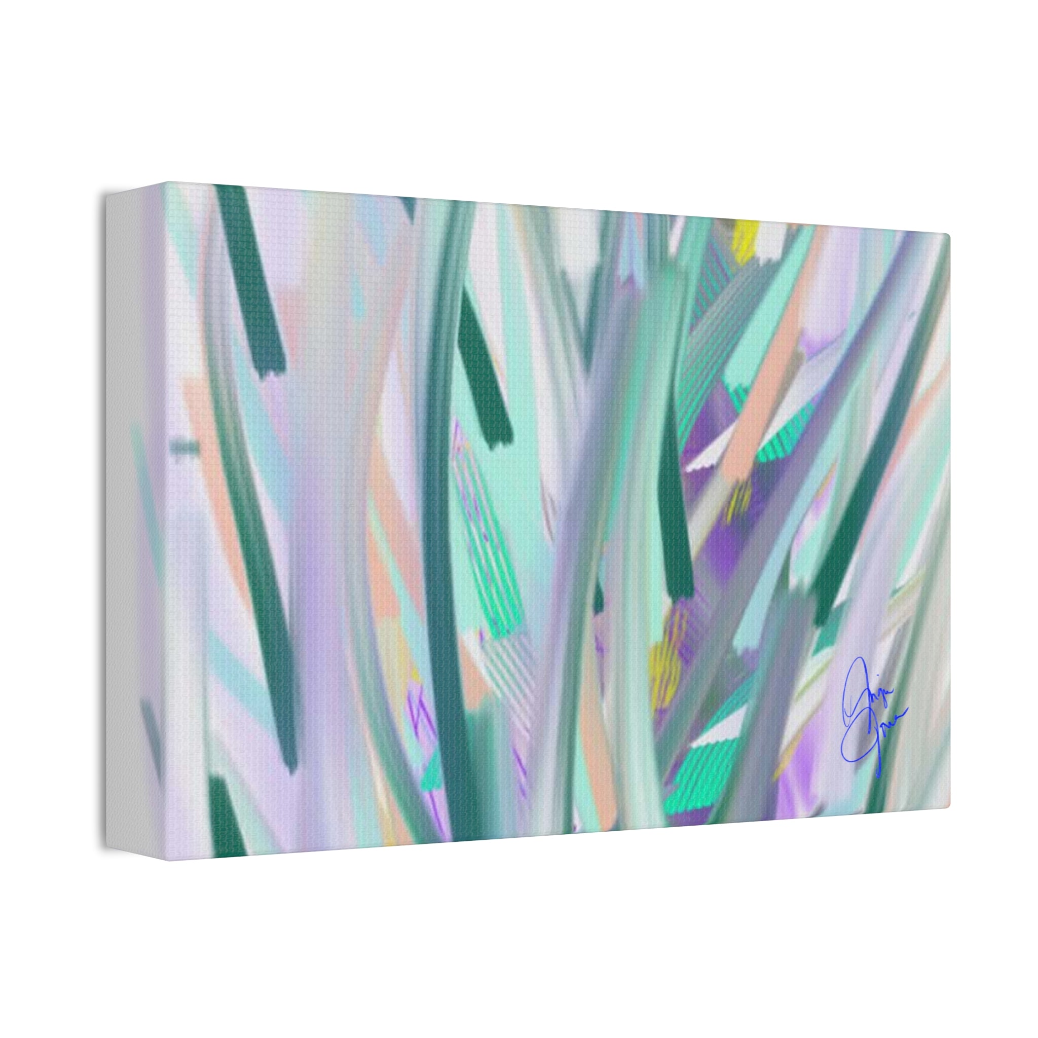 Abstract Pastel Grass Canvas Print — Stretched 1.5"