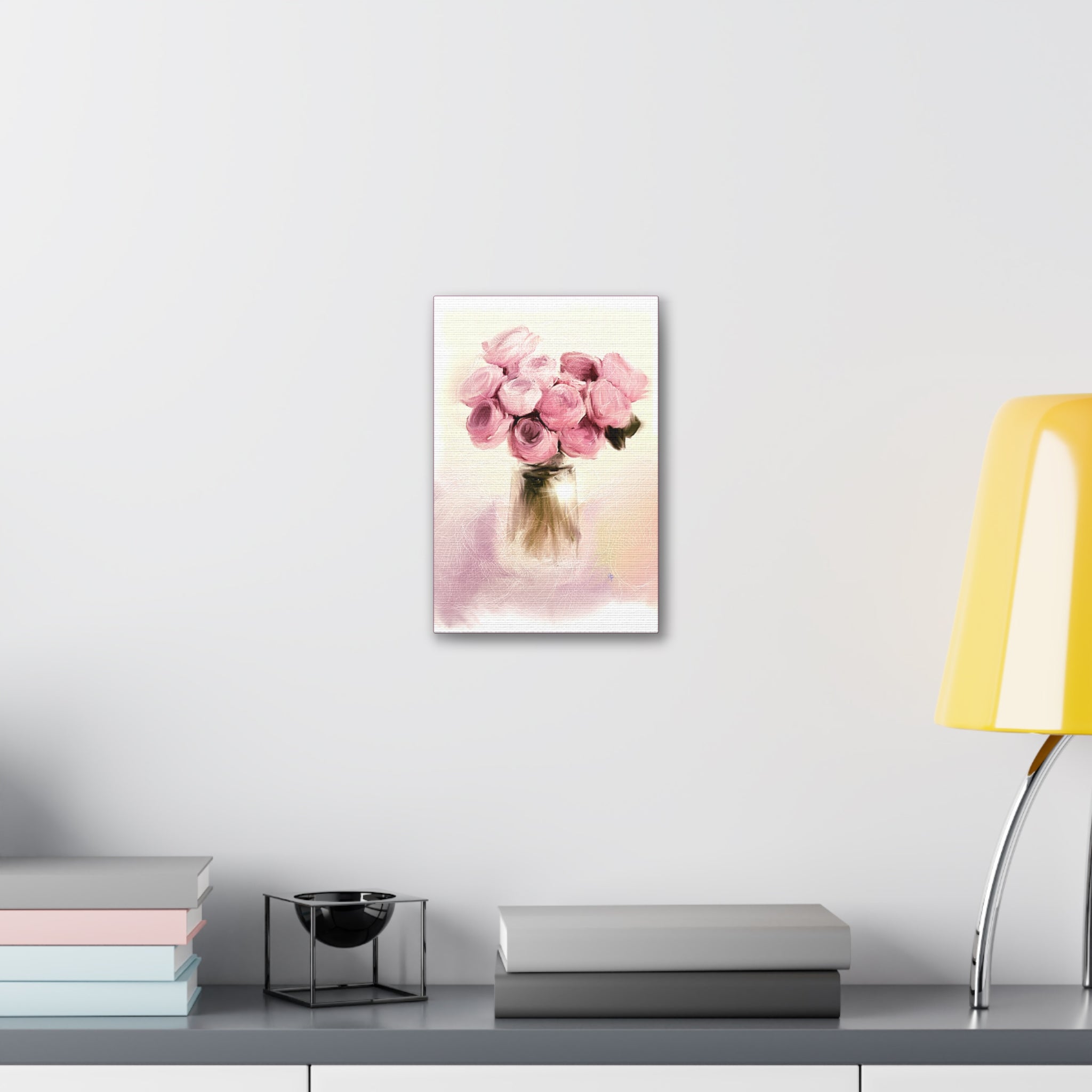 Canvas Stretched, 1.5'' Pink Roses