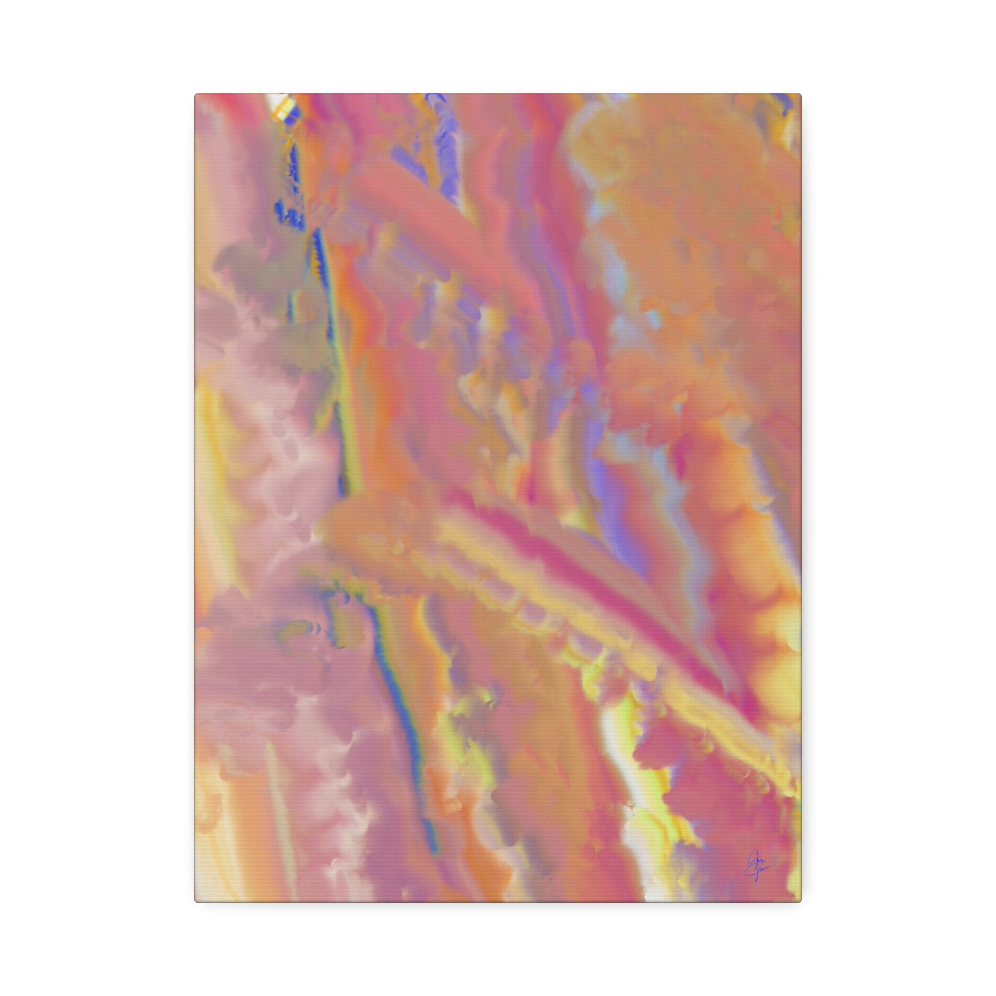 Abstract Sunset Hues Canvas — 1.5" Stretched Wall Art