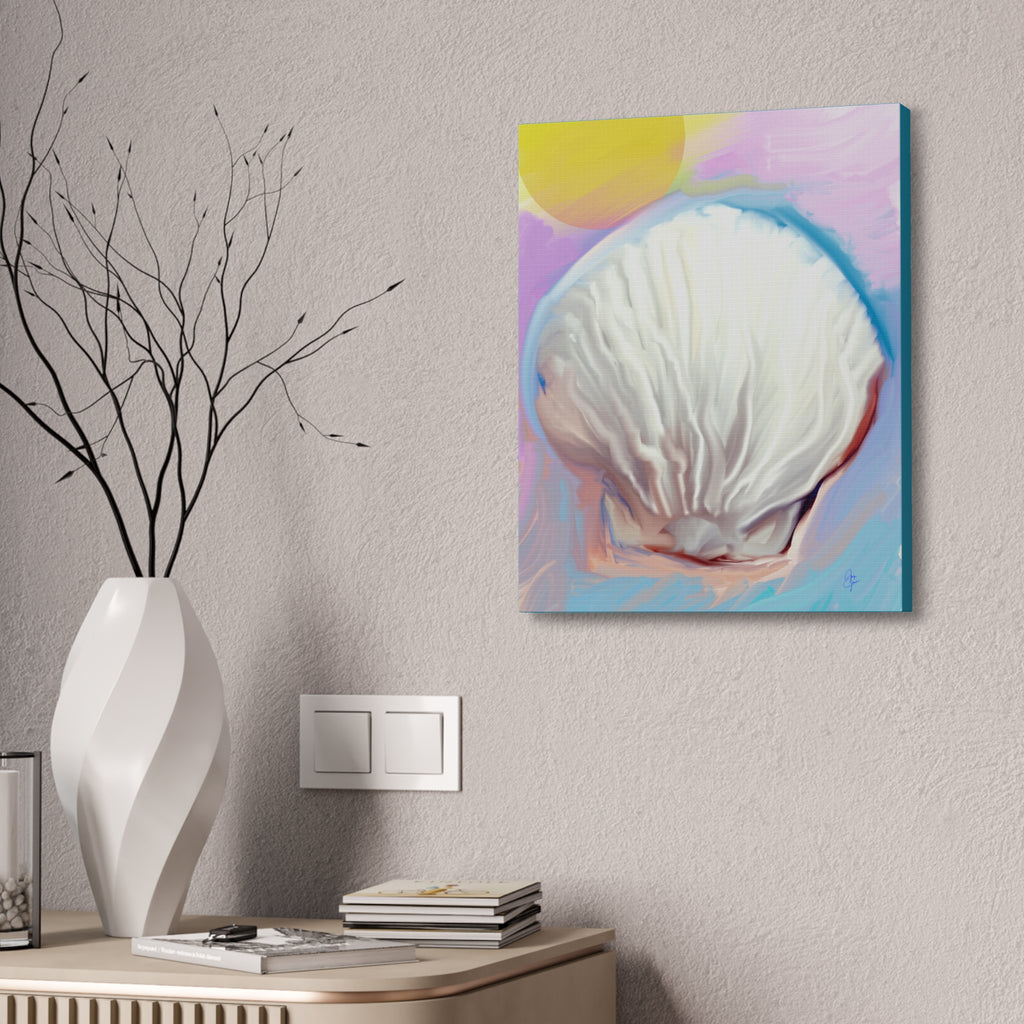 Seashell Dream Canvas Stretch — Pastel Beach Wall Art (1.5" Stretched)