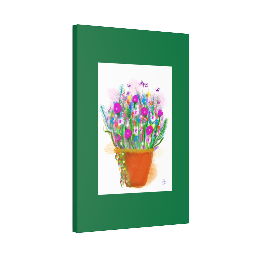 Flowers Brighten Your Day.  Stretched Canvas Wall Art — 1.5" Depth