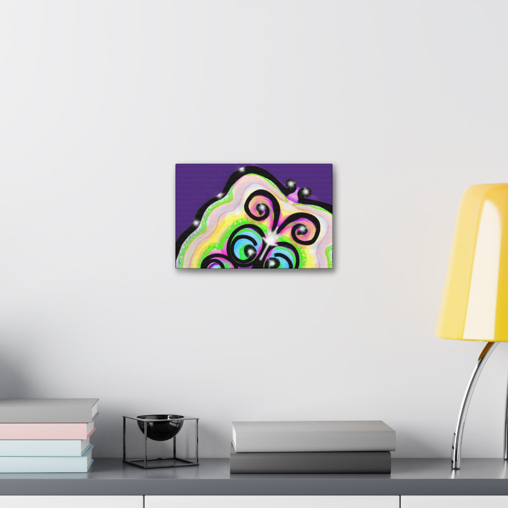 Abstract Rainbow Butterfly Canvas Print — Colorful Pop Art Wall Decor (Stretched 1.5")