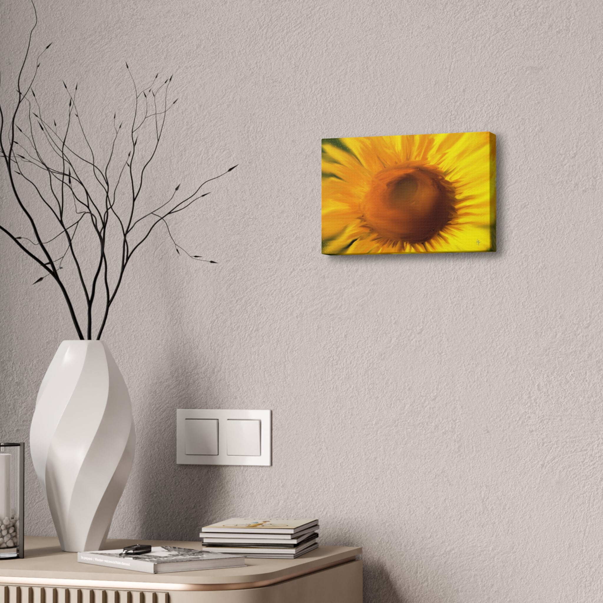 Sunflower Canvas Wall Art — Vibrant Floral Stretched Canvas