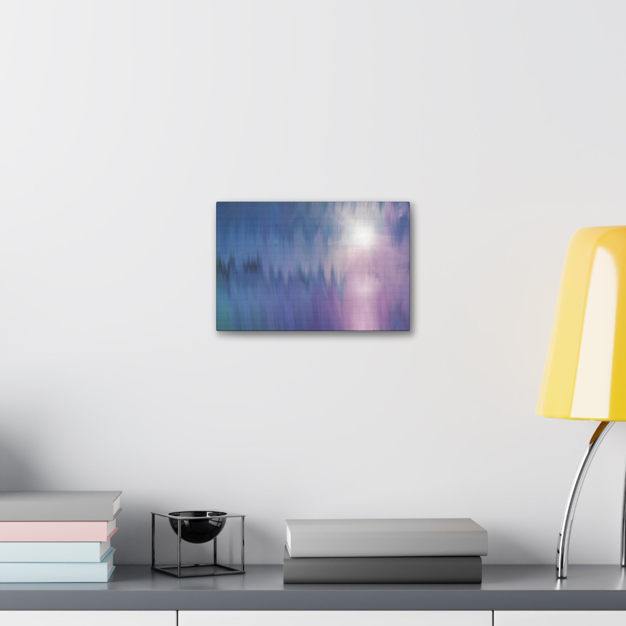 Abstract Dawn Canvas Art – Purple & Blue Gradient Stretched Canvas