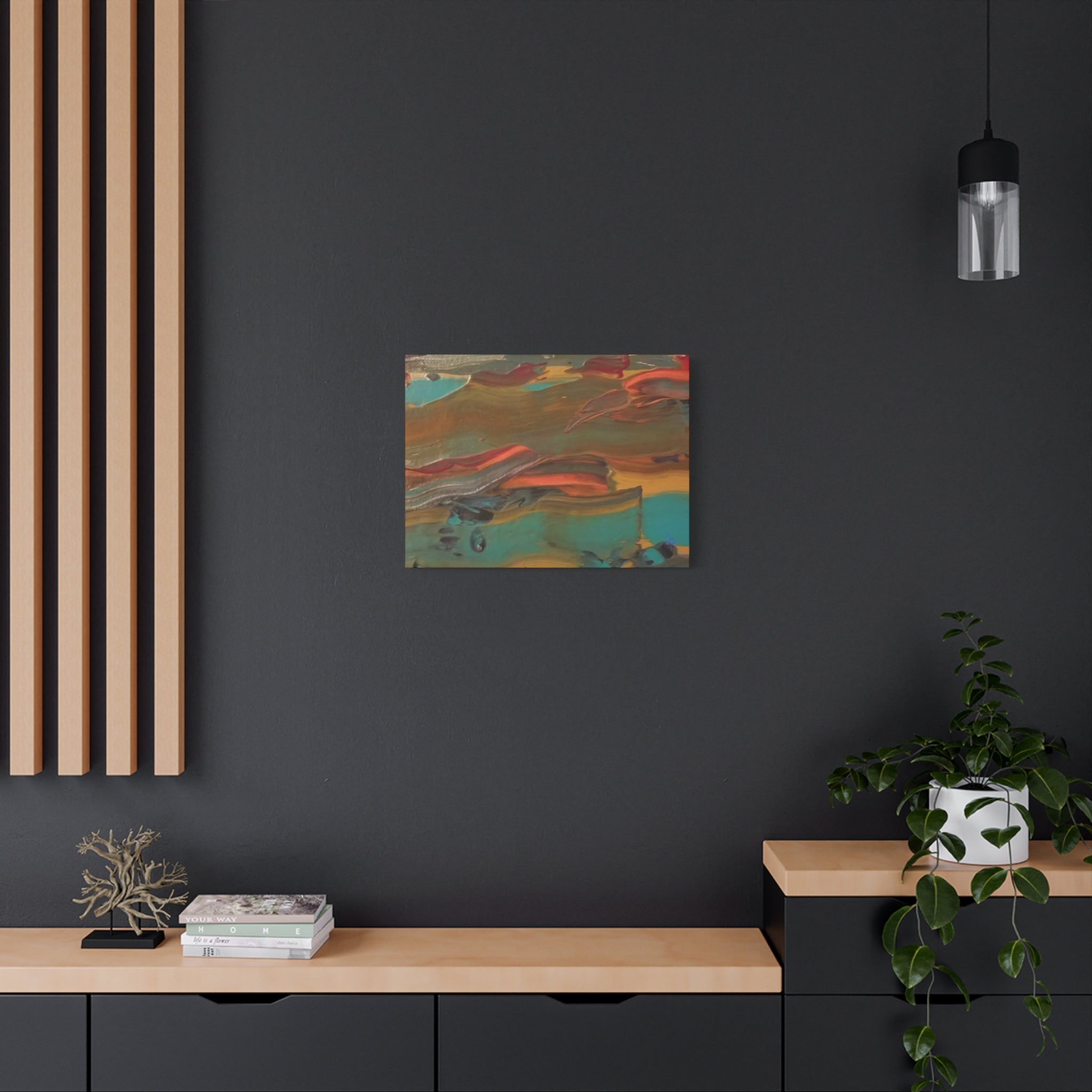 Abstract Colorwave Matte Canvas Print — Stretched 1.25" Wall Art