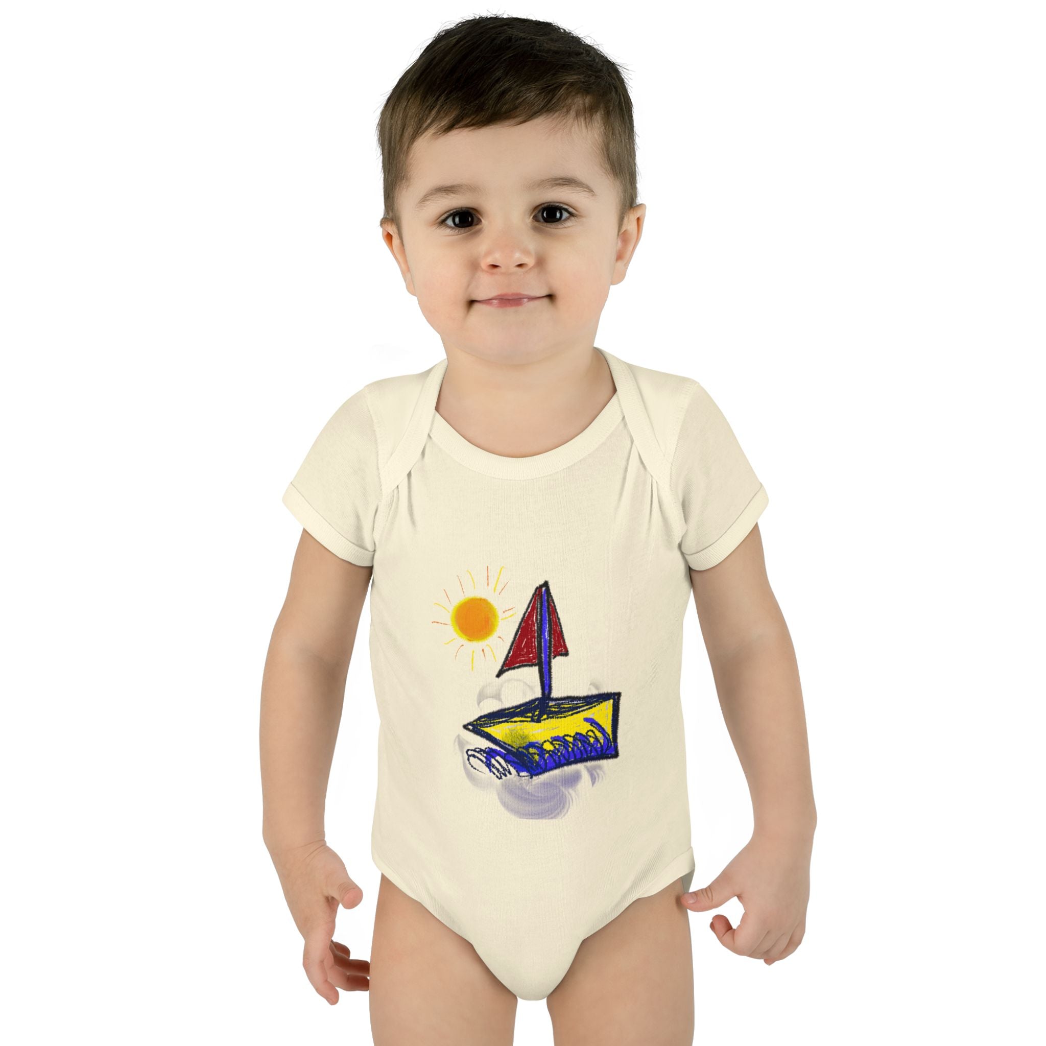 Sailboat Sunshine Infant Bodysuit – Cute Baby Nautical Onesie