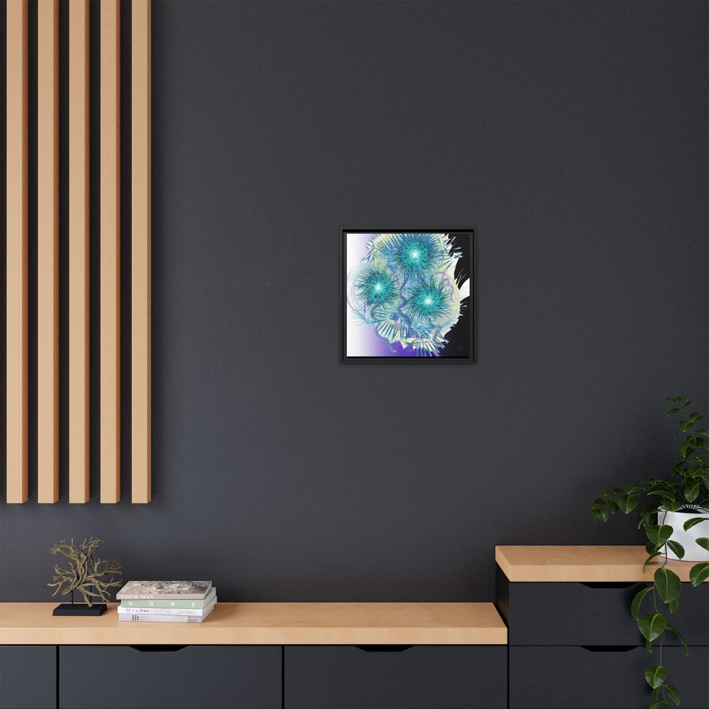 Dandelion Abstract Print Matte Canvas Framed Wall Art