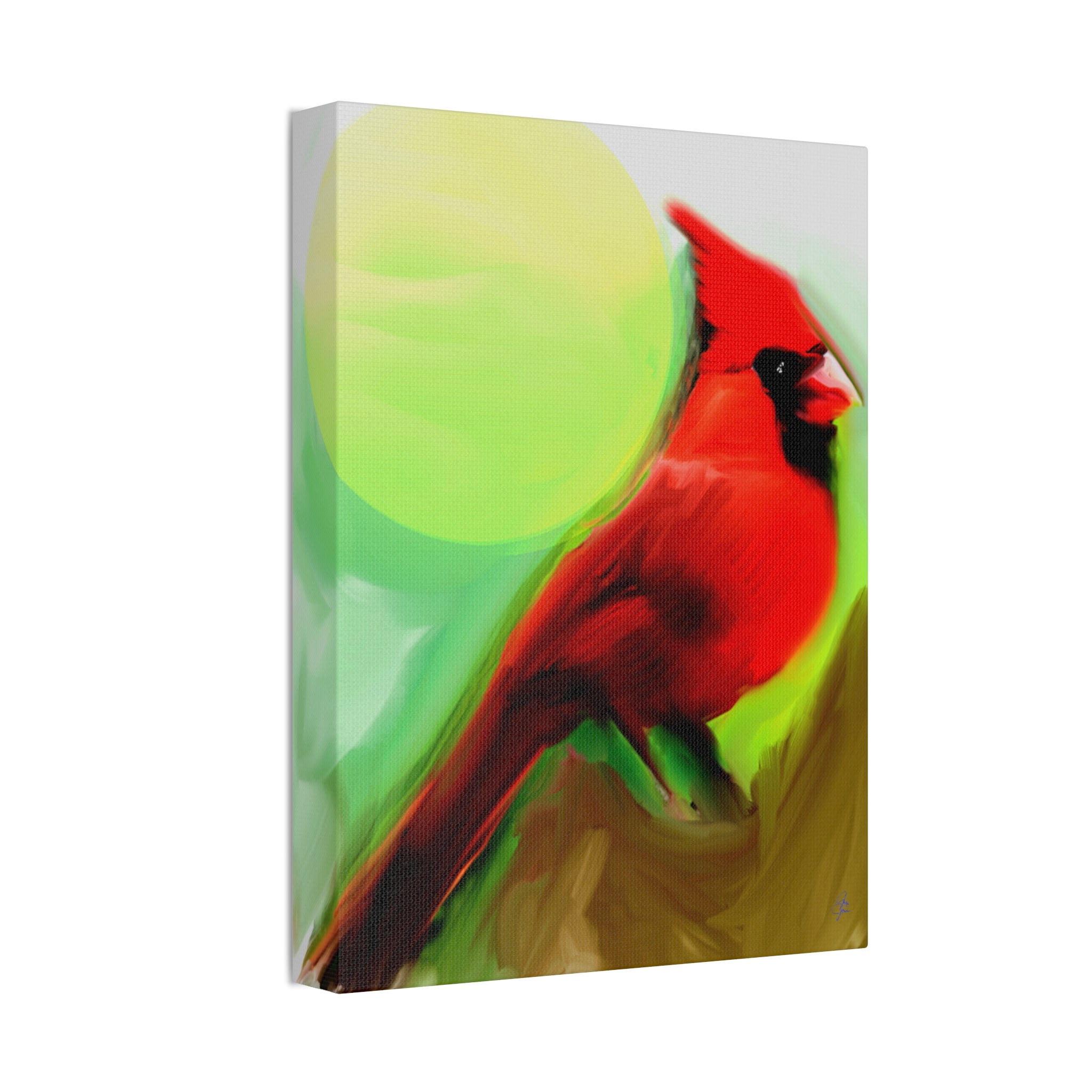 Cardinal Canvas Print — Vibrant Red Bird Wall Art (Stretched 1.5")