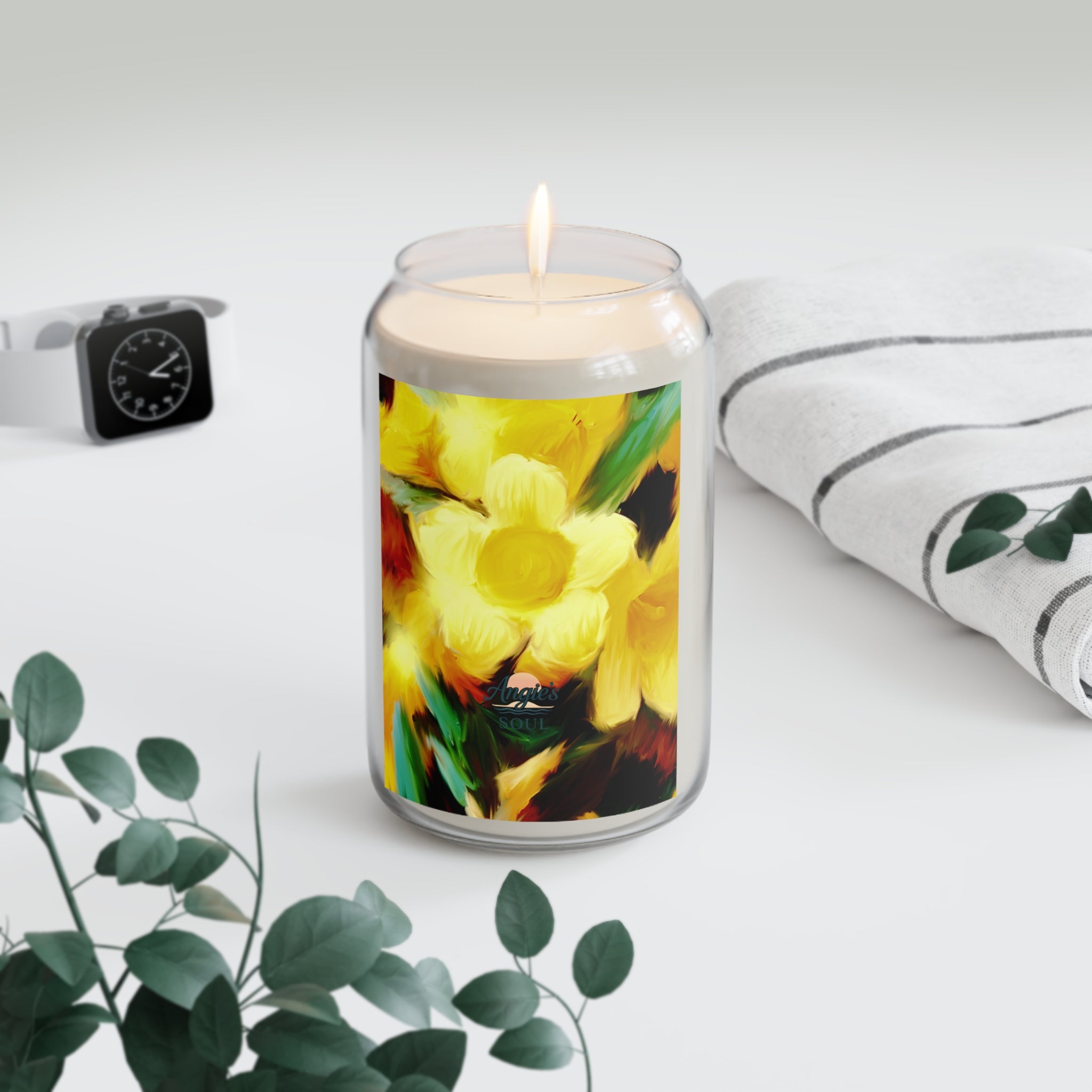 Morning Bloom Scented Soy Candle — 13.75 oz Aromatherapy Jar