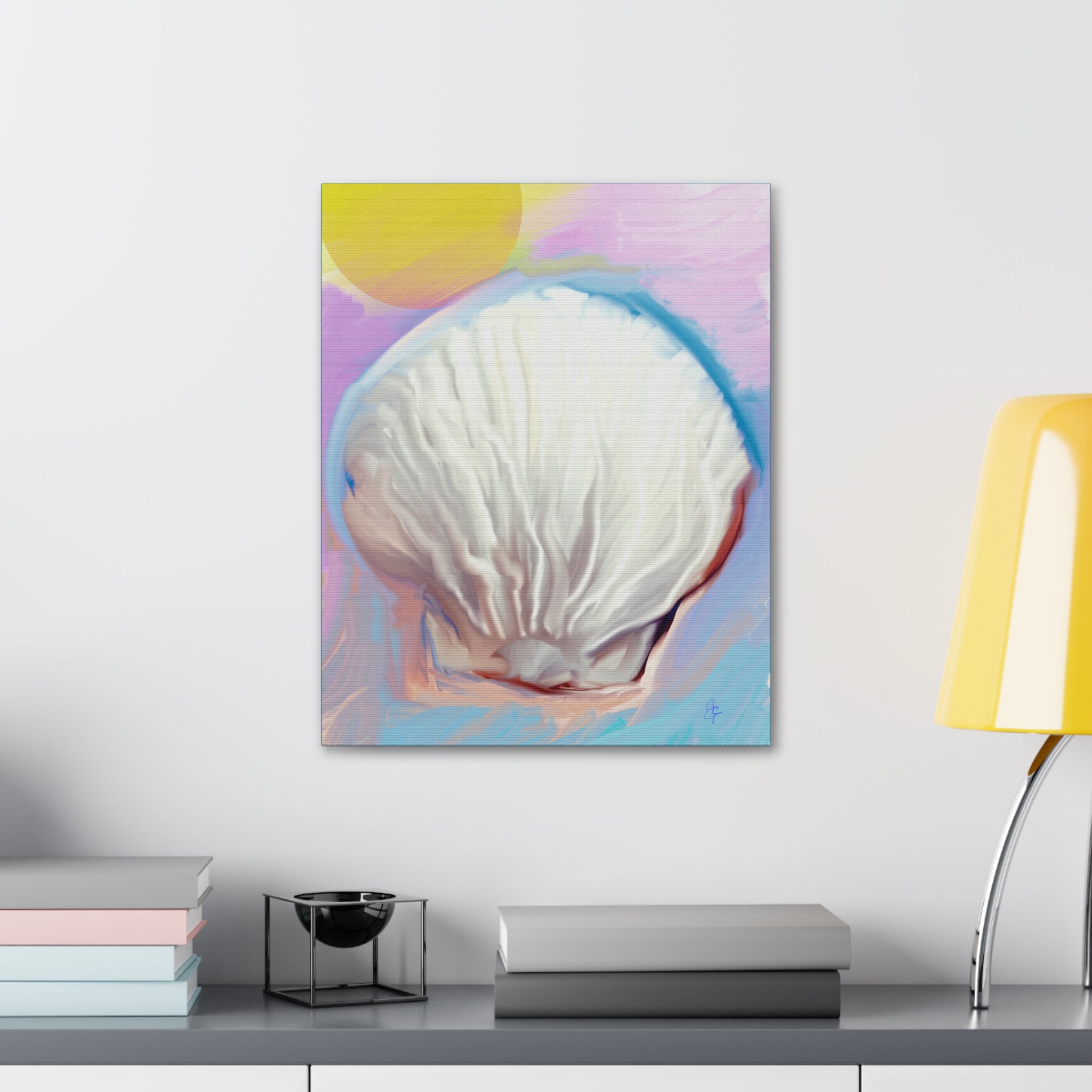 Seashell Dream Canvas Stretch — Pastel Beach Wall Art (1.5" Stretched)