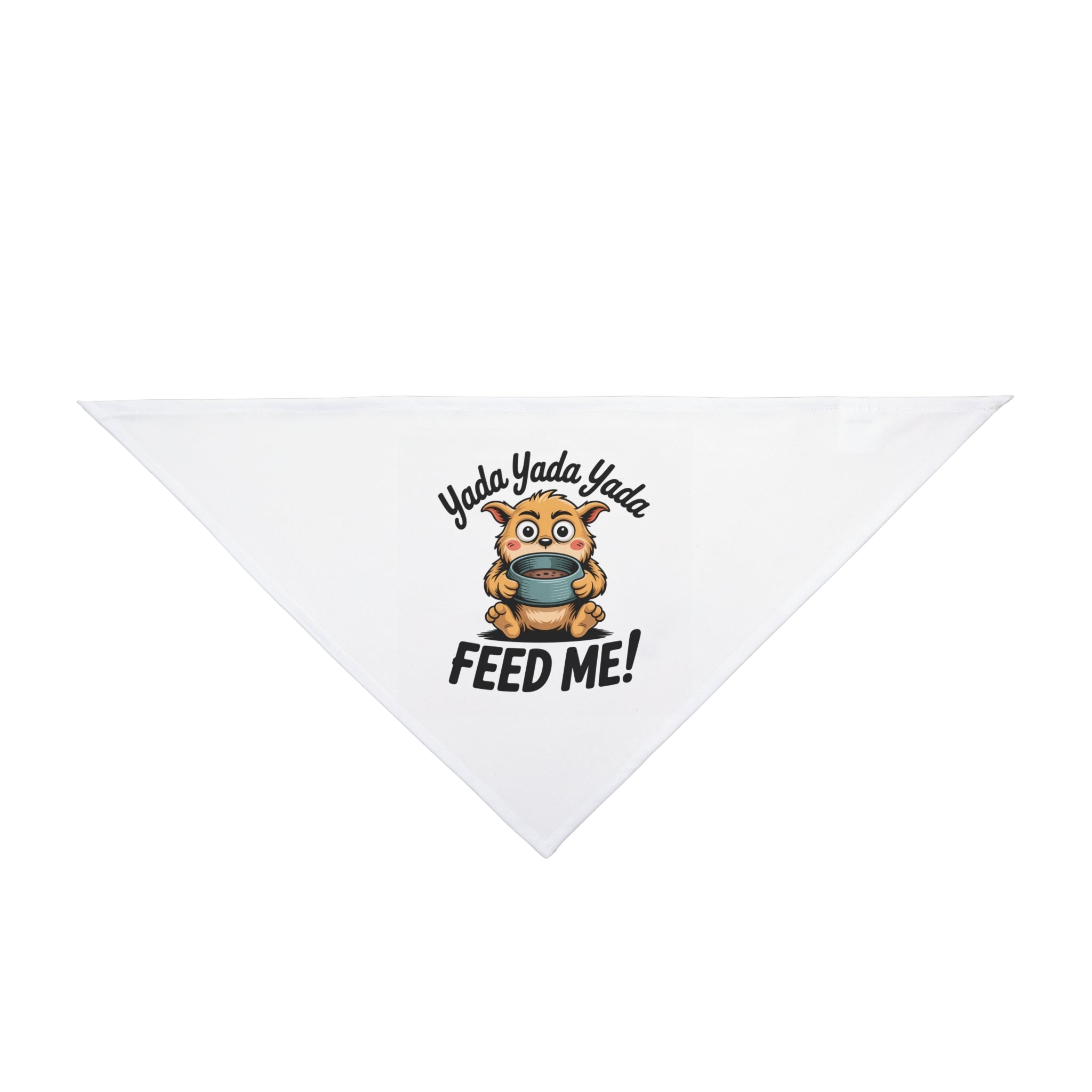 Cute Cartoon Pet Bandana – Yada Yada Yada, Feed Me! - Ideal for Dog Lovers and Pet Celebrations