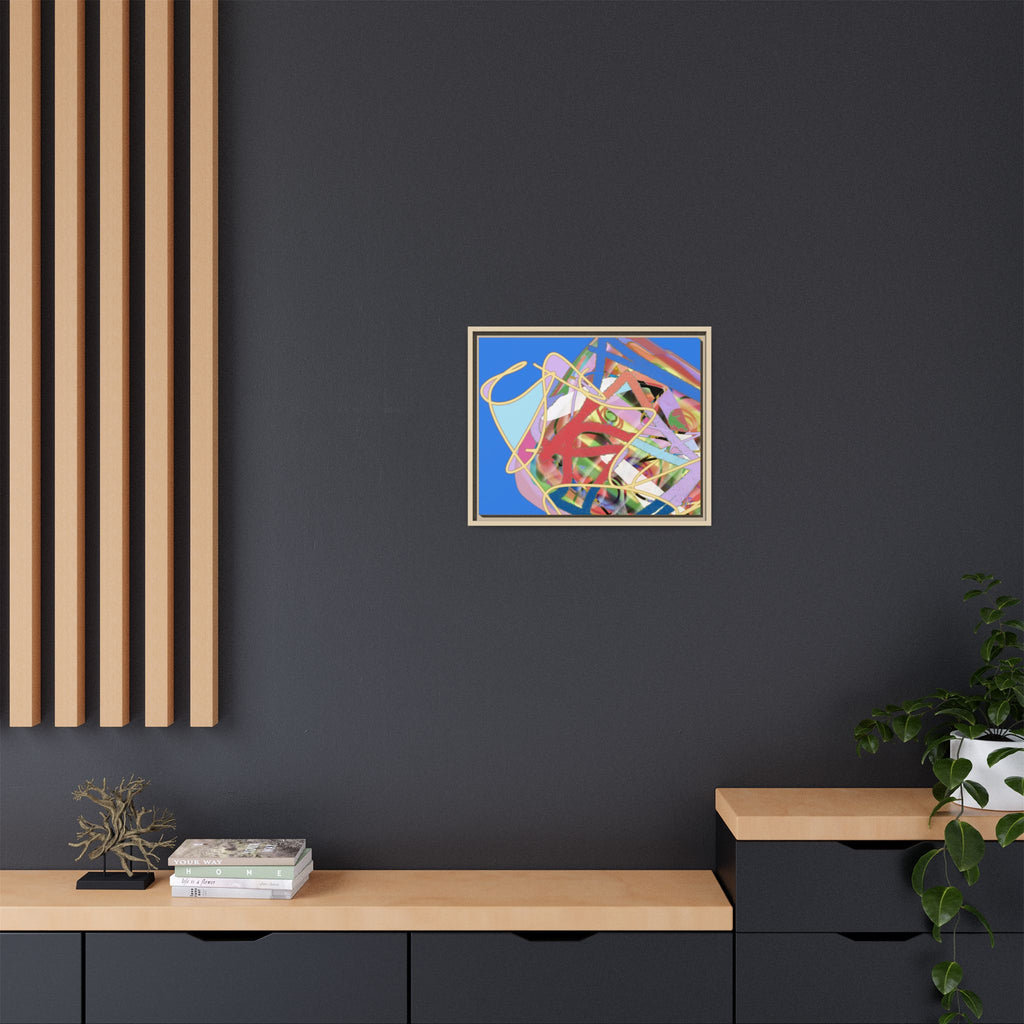 Abstract Multi‑Color Framed Canvas Art – Vibrant Modern Wall Decor