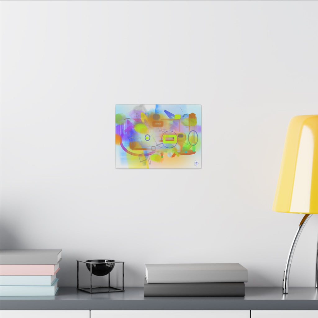 Abstract Color Burst Matte Canvas Print — Vibrant Geometric Wall Art