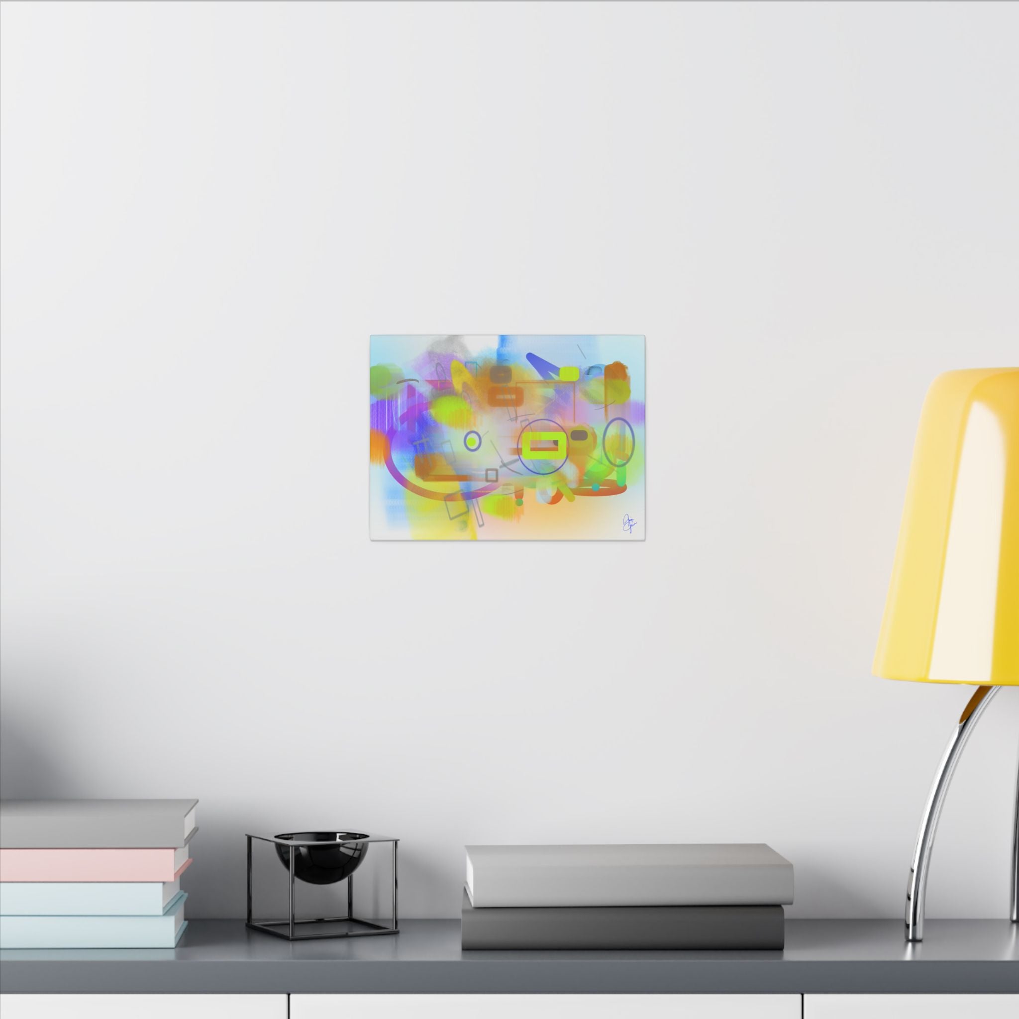 Abstract Color Burst Matte Canvas Print — Vibrant Geometric Wall Art