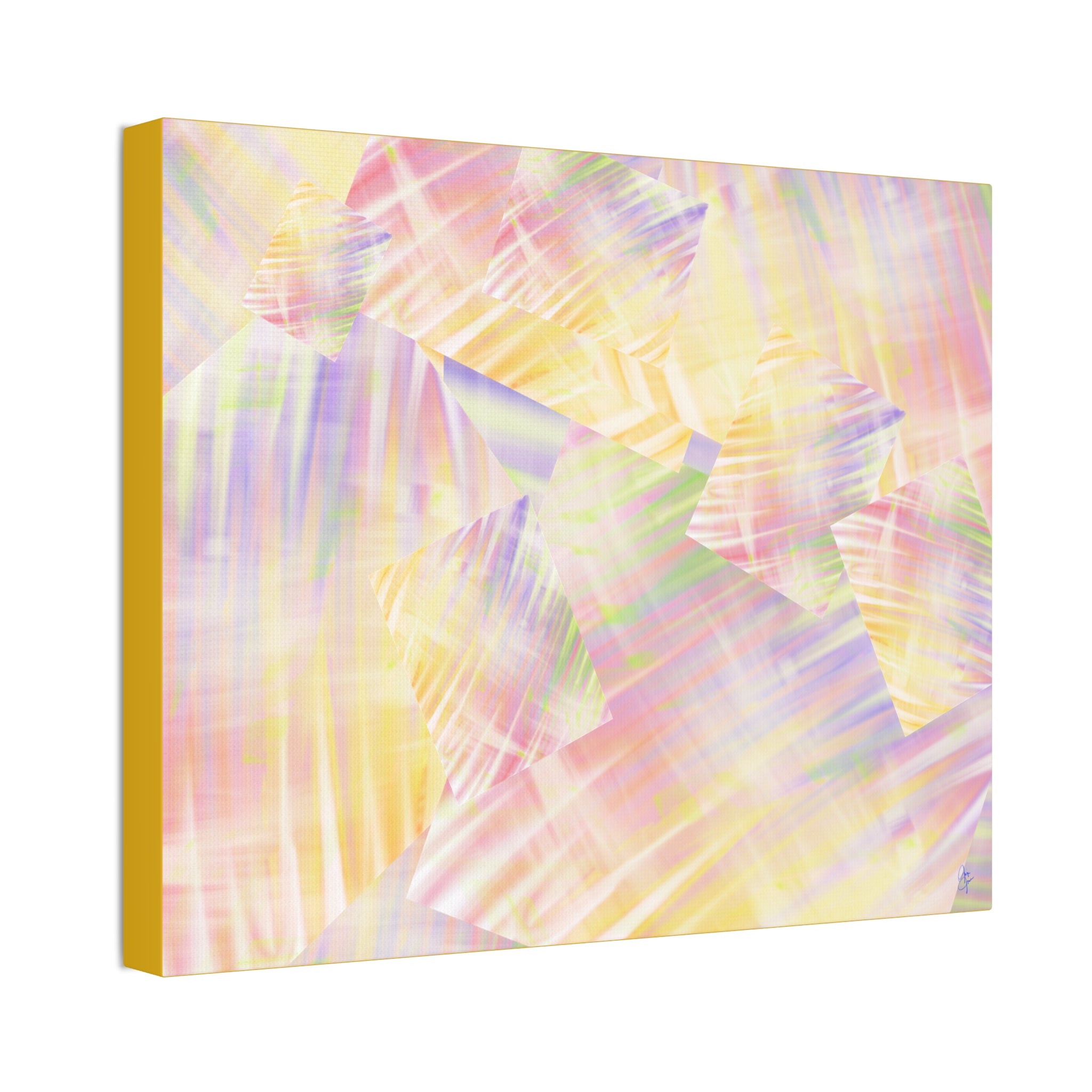 Pastel Abstract Canvas Art - Soft Prism Stretched Canvas 1.5"