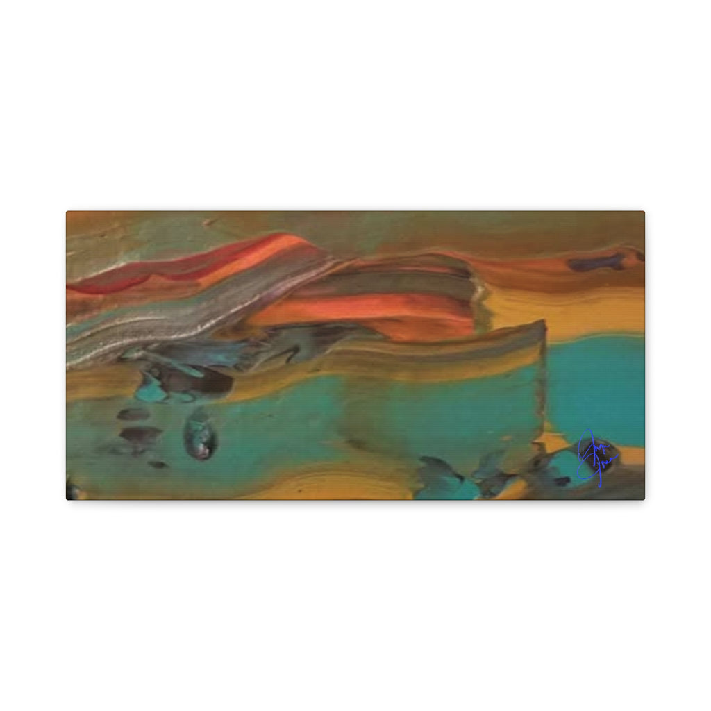 Abstract Colorwave Matte Canvas Print — Stretched 1.25" Wall Art