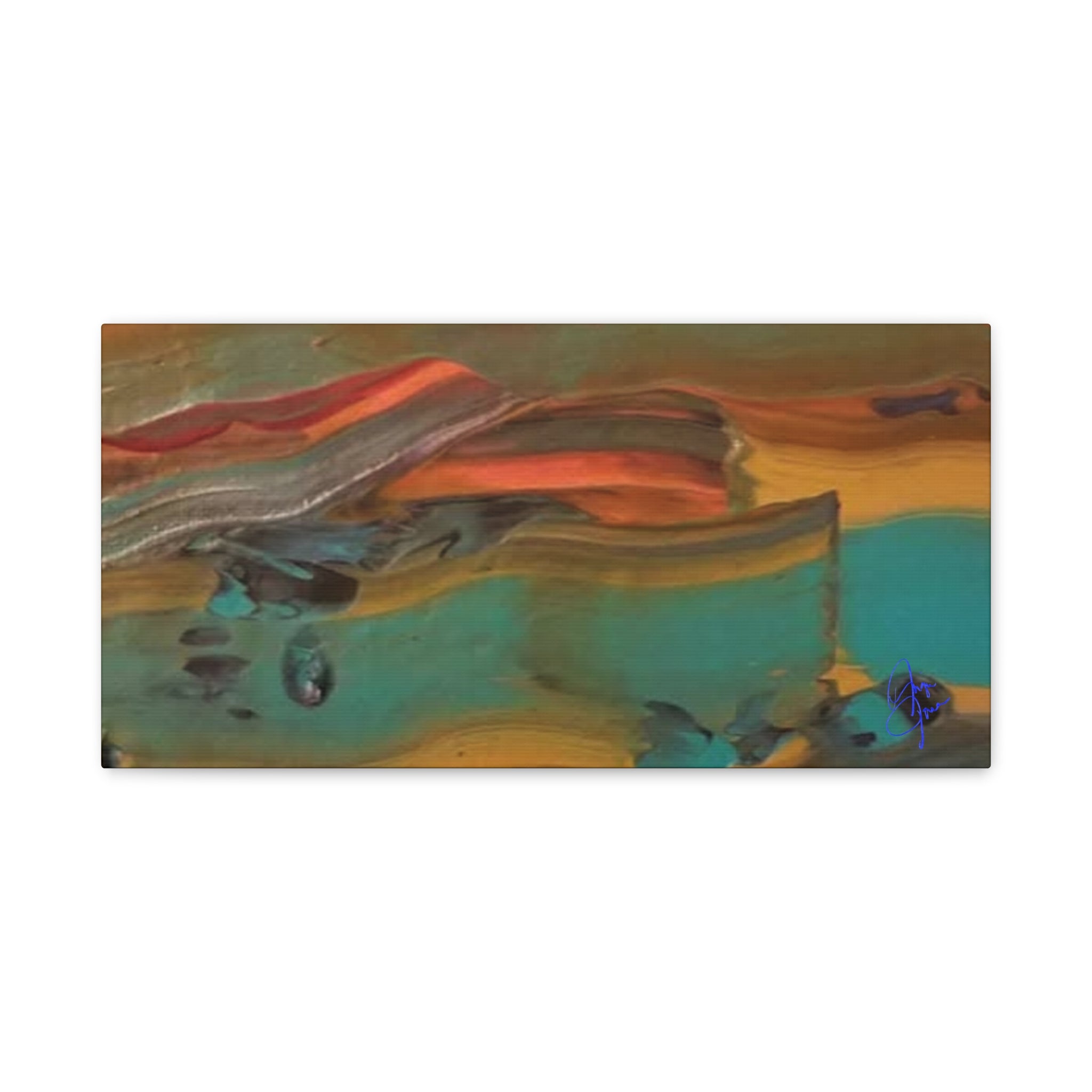 Abstract Colorwave Matte Canvas Print — Stretched 1.25" Wall Art