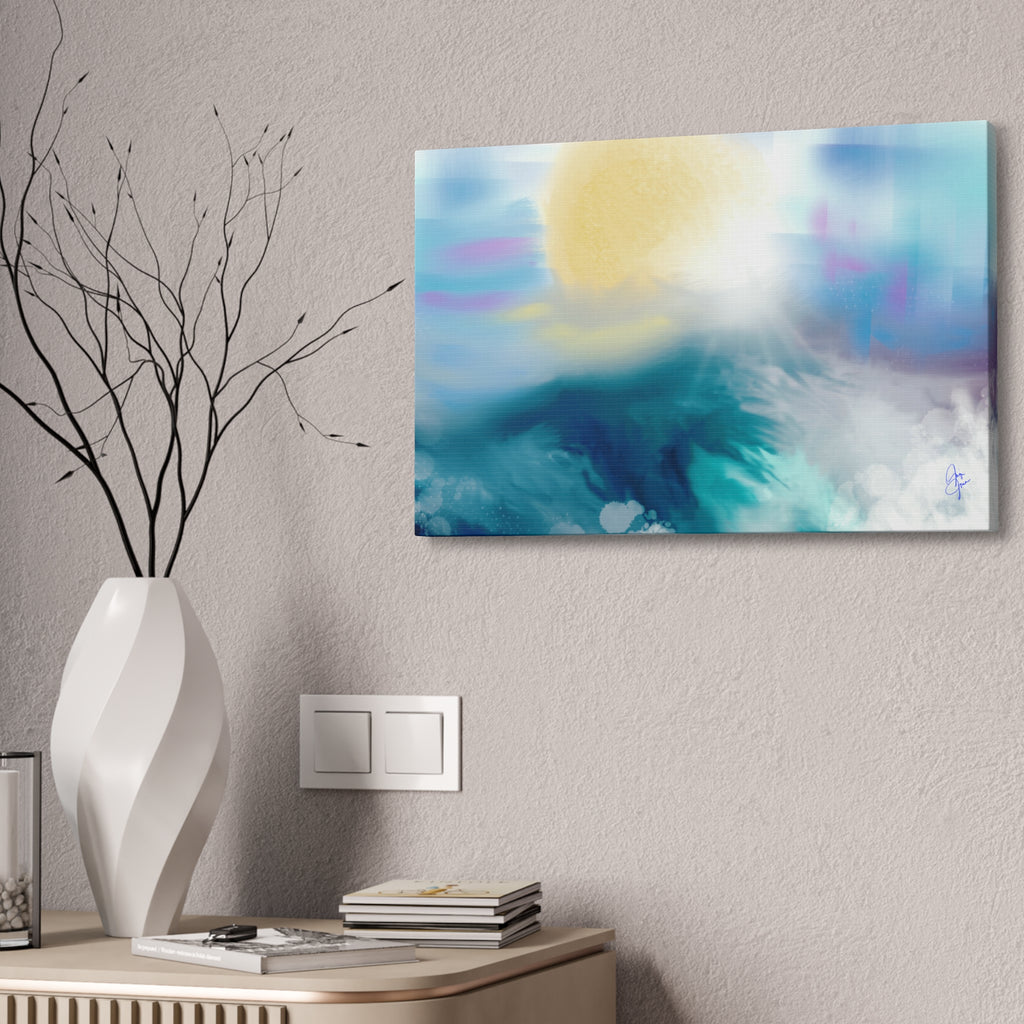 Ocean Sunrise Abstract Canvas Print — Stretched 1.5"