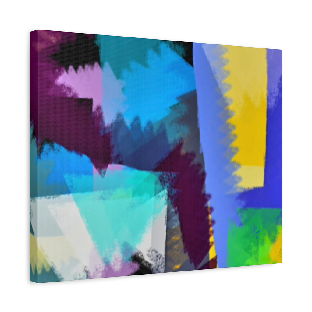Abstract Color Burst Canvas Print — Vibrant Geometric Wall Art