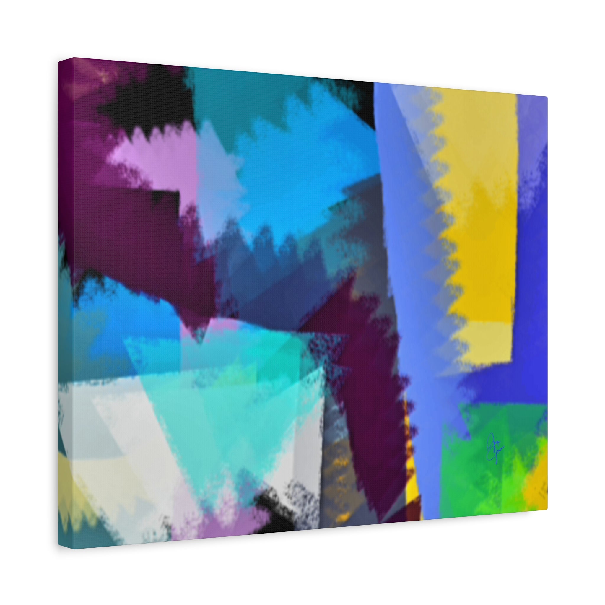 Abstract Color Burst Canvas Print — Vibrant Geometric Wall Art