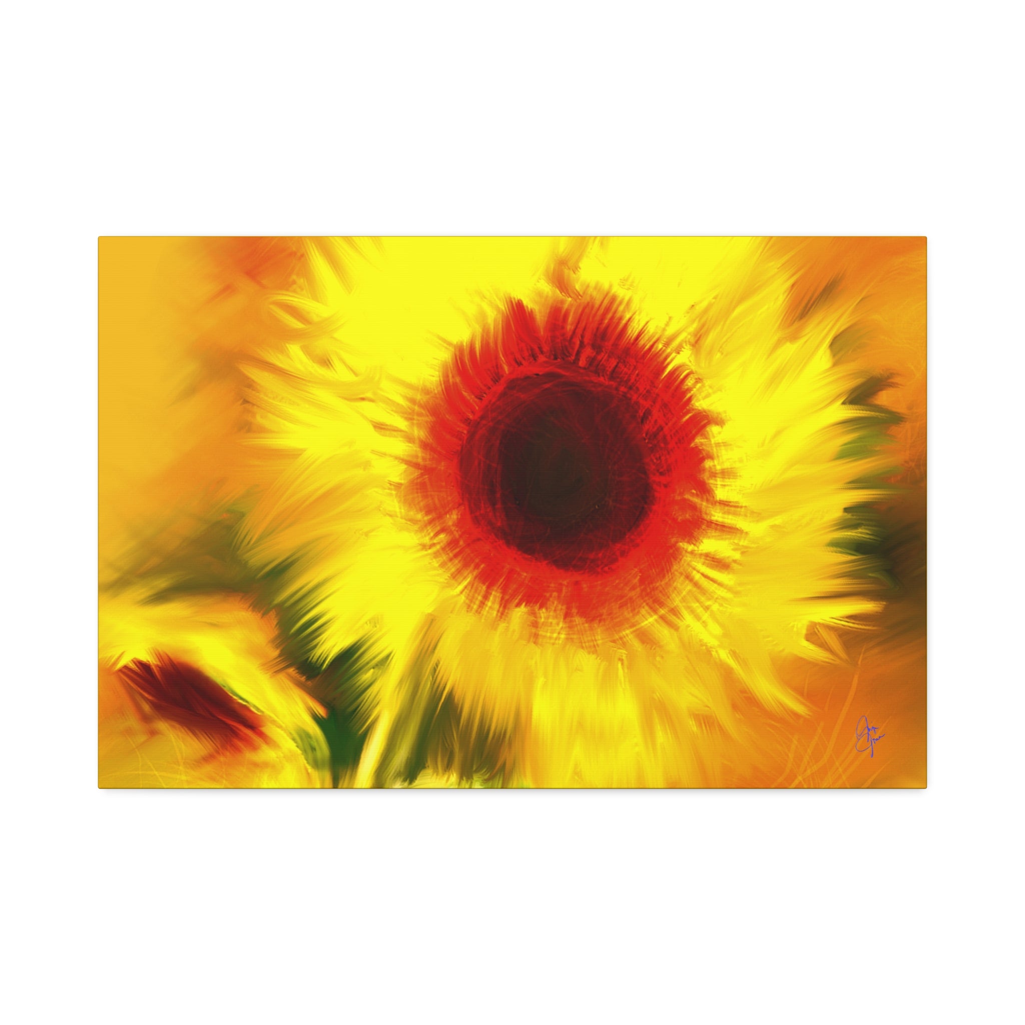 Sunflower Canvas Print – Bright Yellow Floral Wall Art (Stretched 1.5")