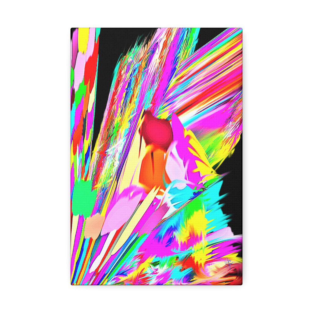 Abstract Neon Burst Canvas Print — Vibrant Pop Art Wall Decor
