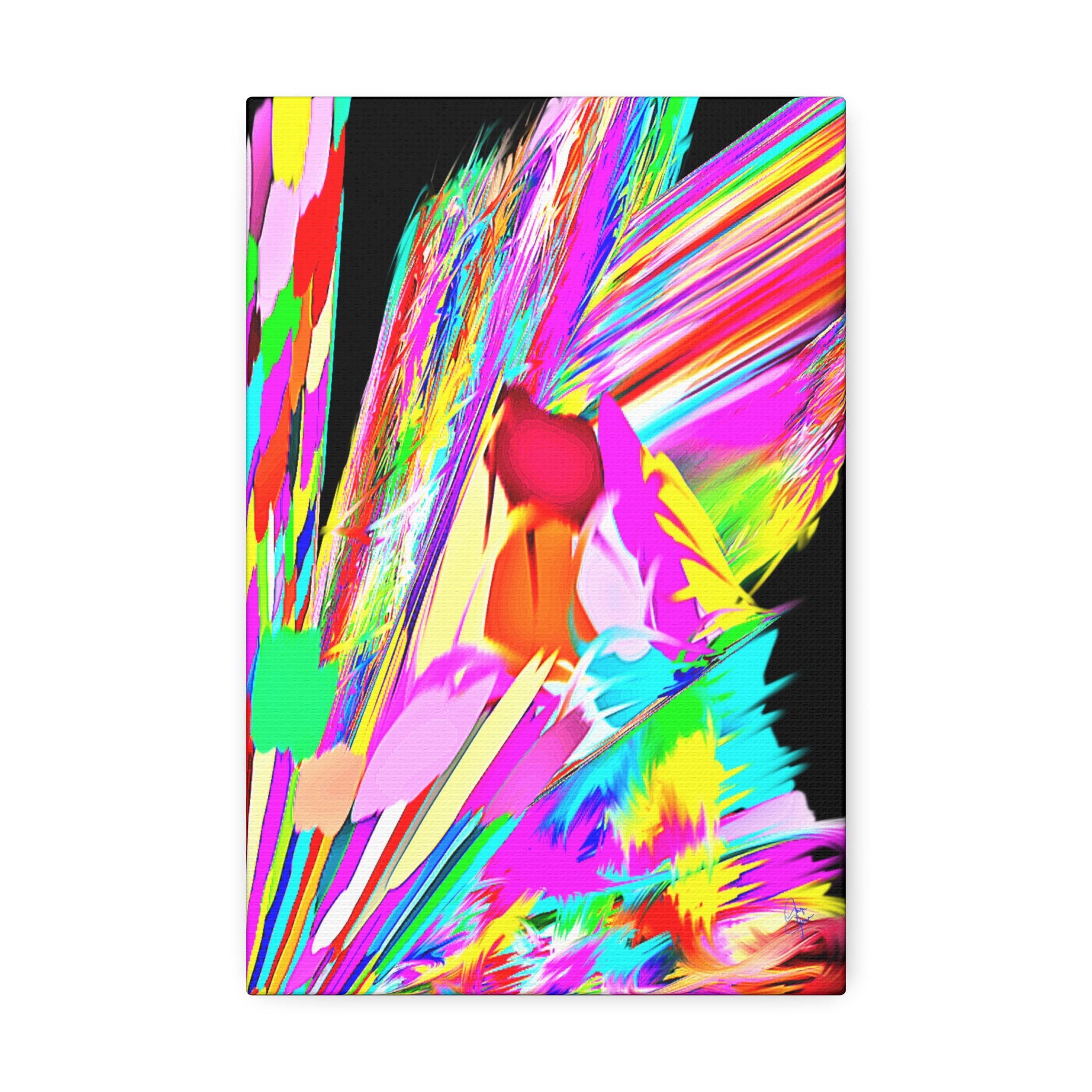 Abstract Neon Burst Canvas Print — Vibrant Pop Art Wall Decor