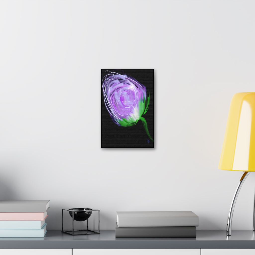 Abstract Purple Bloom Canvas Print — Stretched 1.5" Wall Art