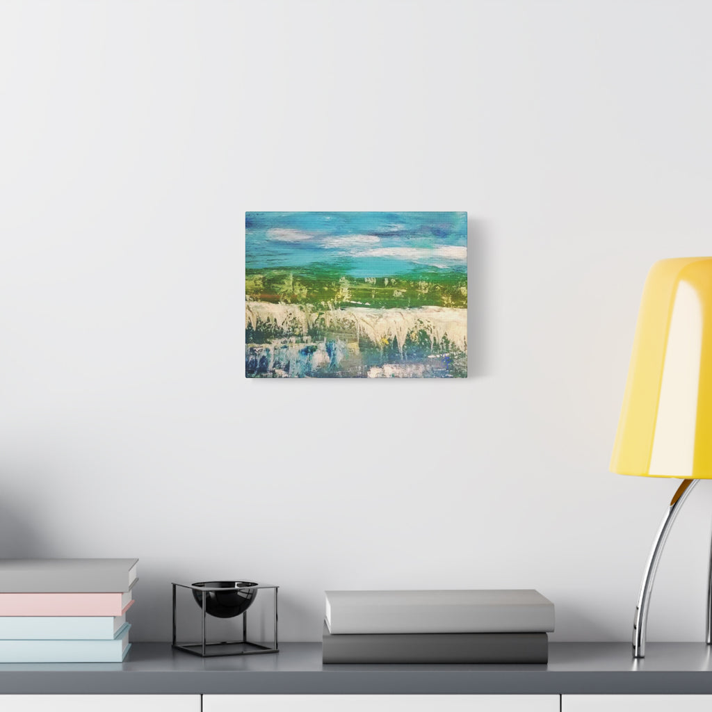 Coastal Abstract Landscape Matte Canvas Print — Stretched 1.25"