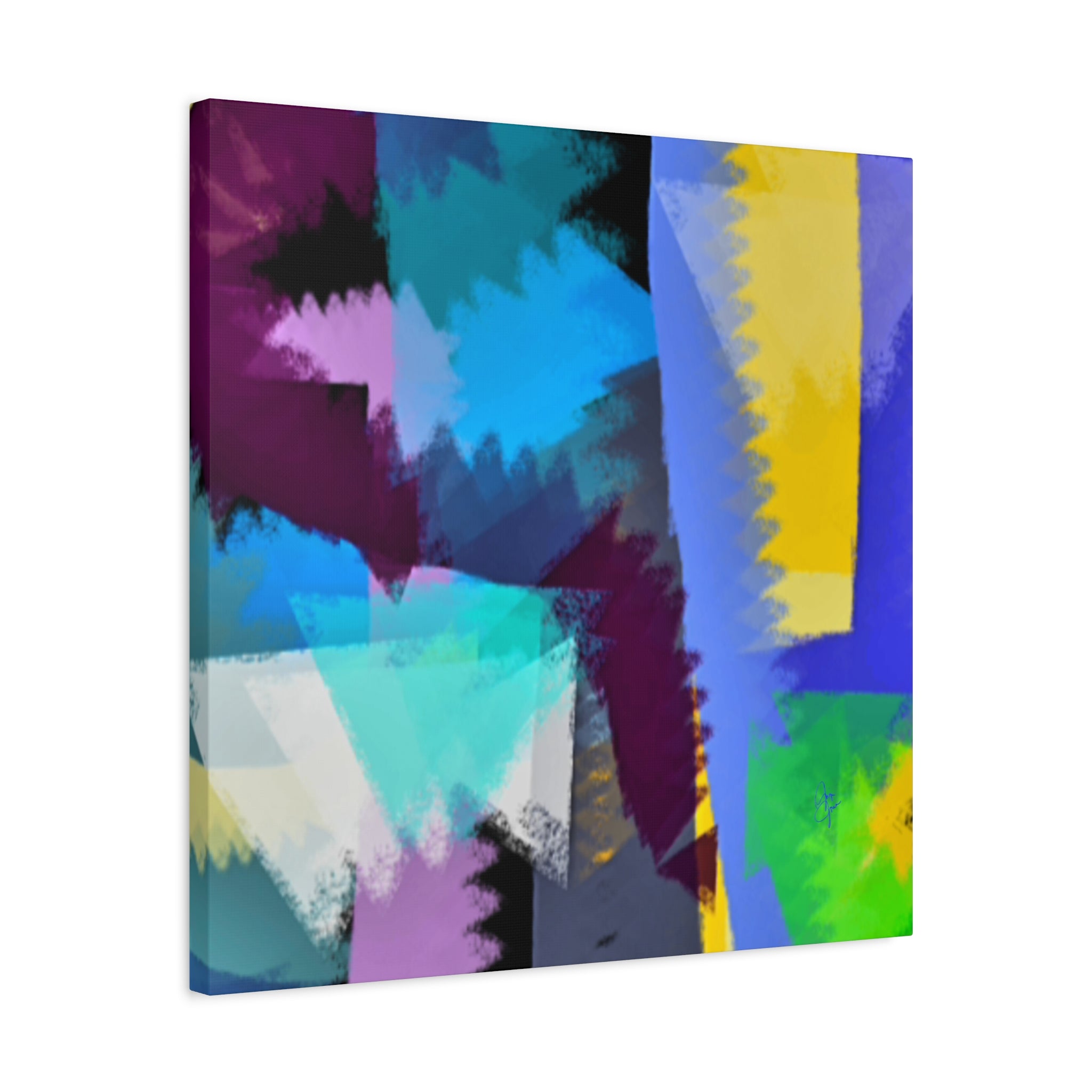 Abstract Color Burst Canvas Print — Vibrant Geometric Wall Art