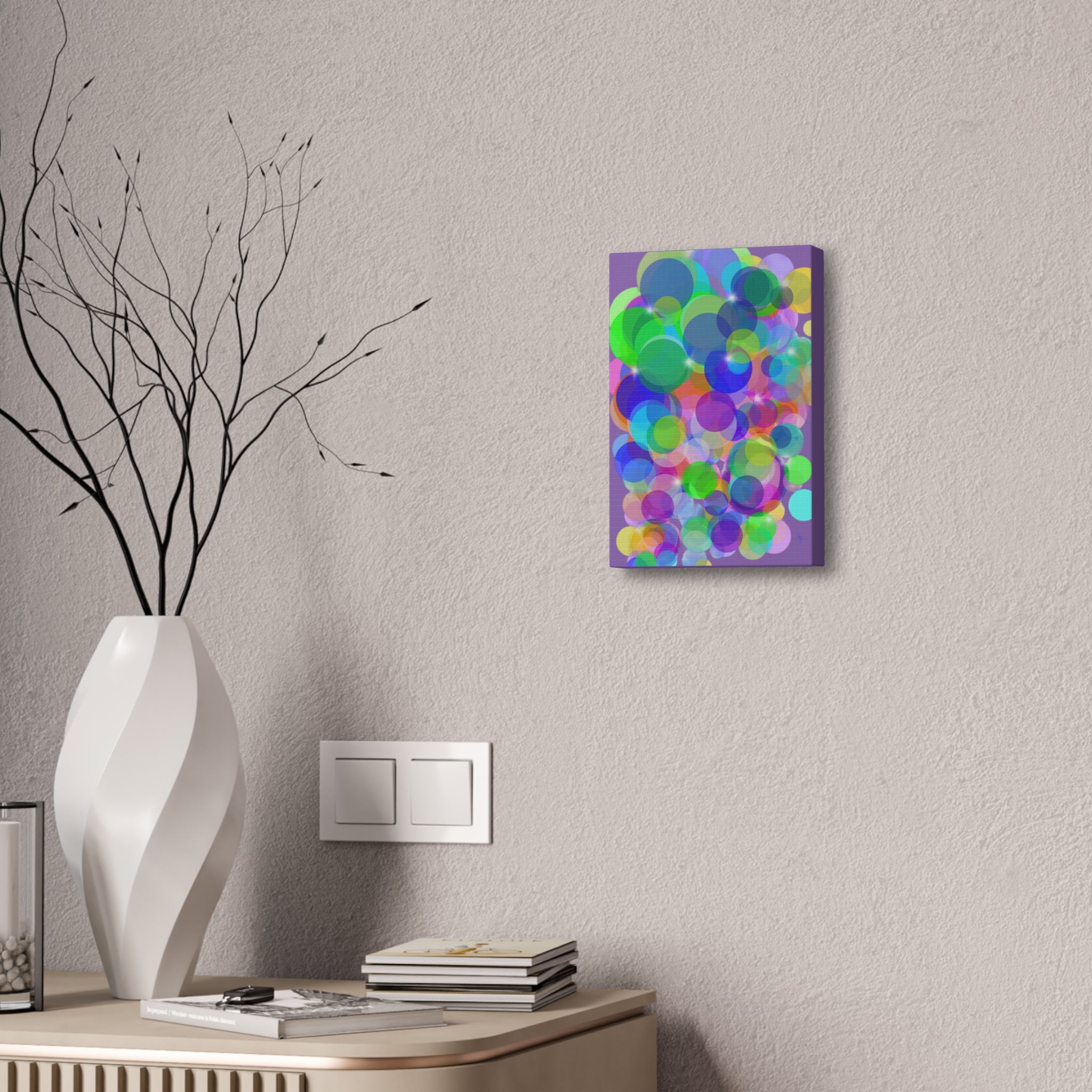 Abstract Colorful Bokeh Canvas Print — Vibrant Stretched Wall Art