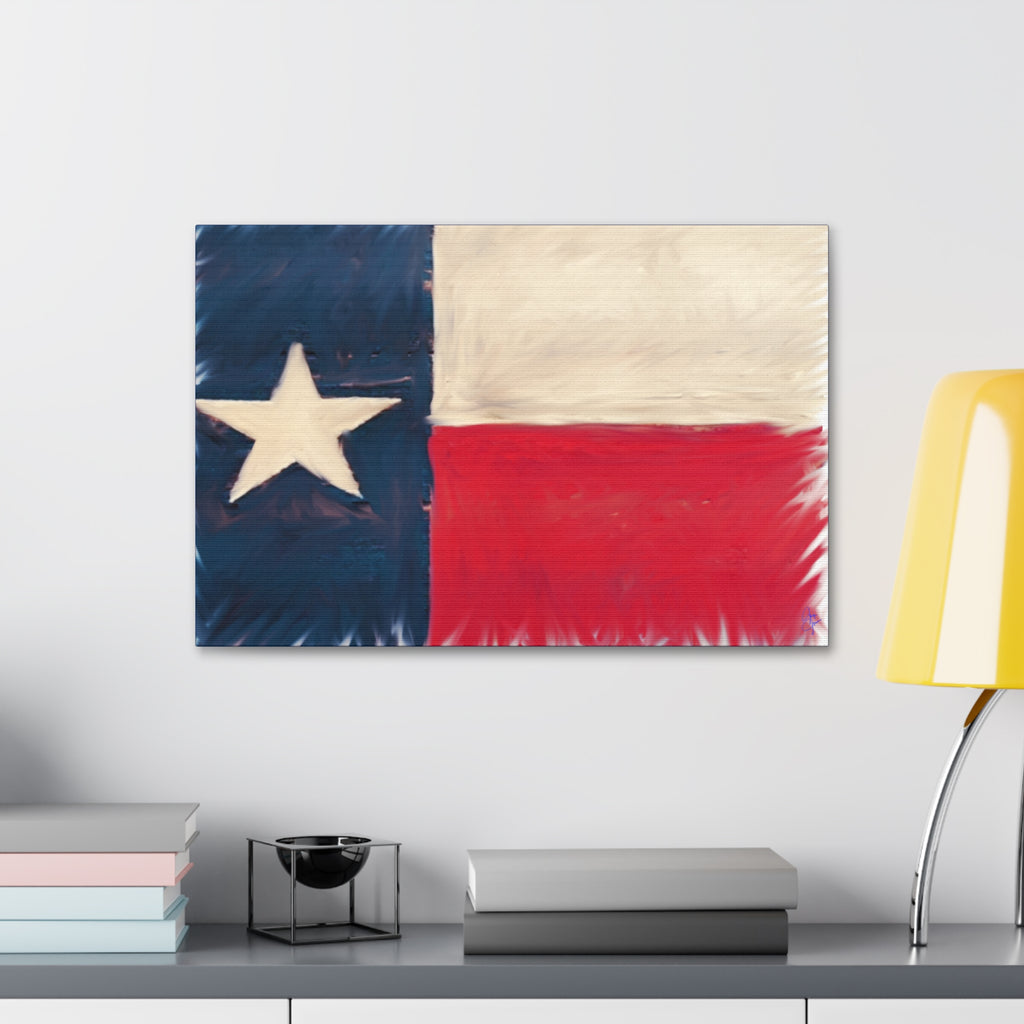 Texas Pride Canvas Stretched 1.5" - Patriotic Home Wall Art