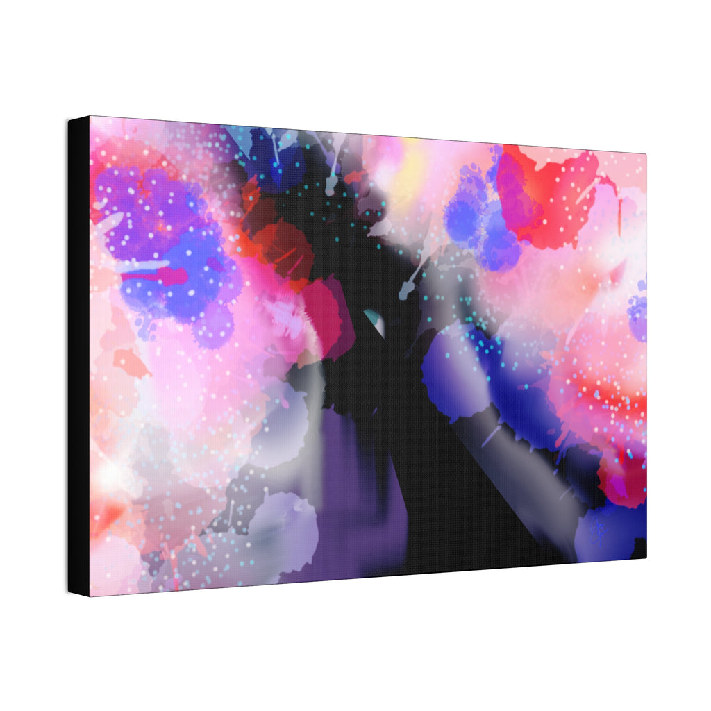 Abstract Pink Watercolor Canvas Wall Art - Stretched 1.5"