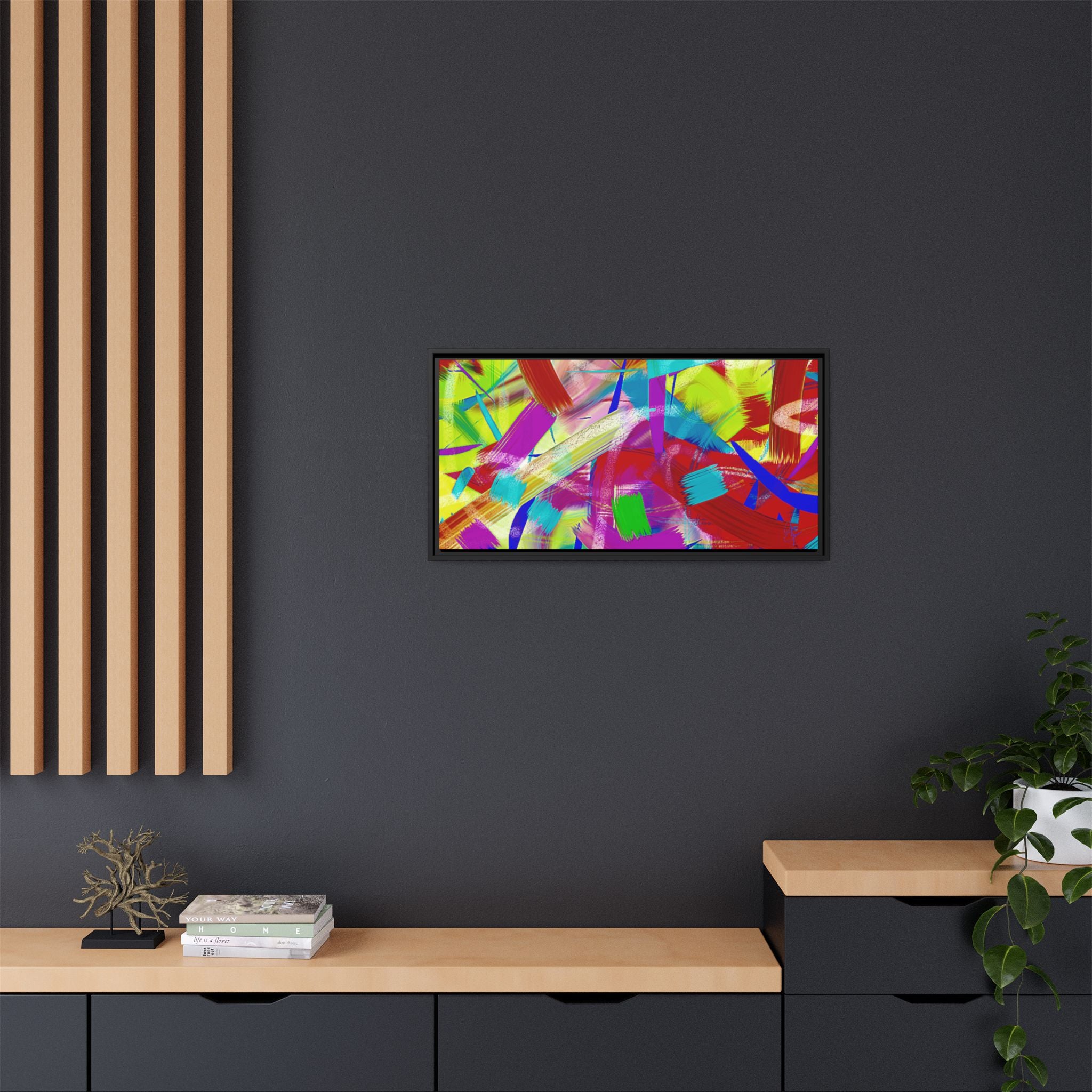 Matte Canvas, Framed (Multi-color)