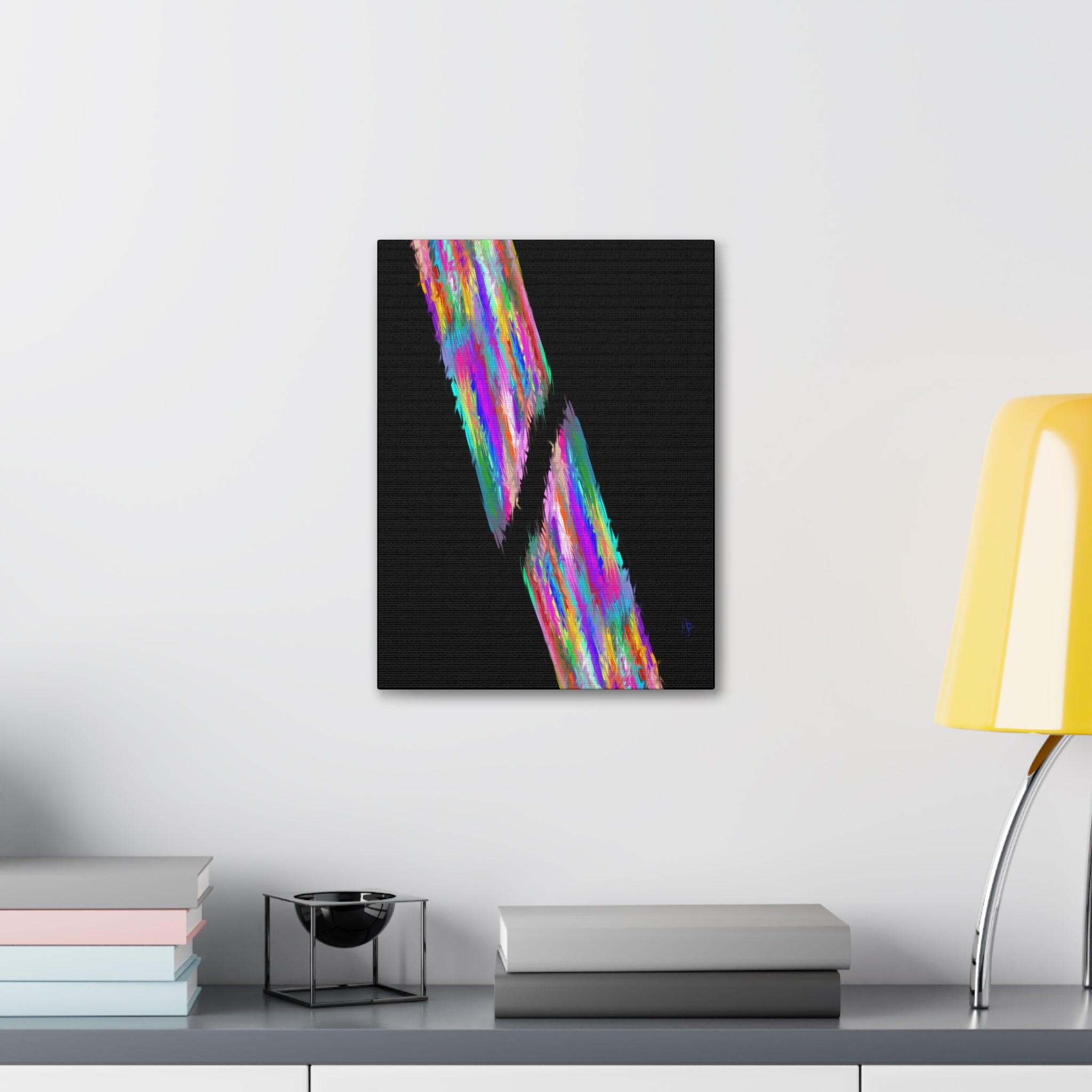 Abstract Rainbow Streak Canvas