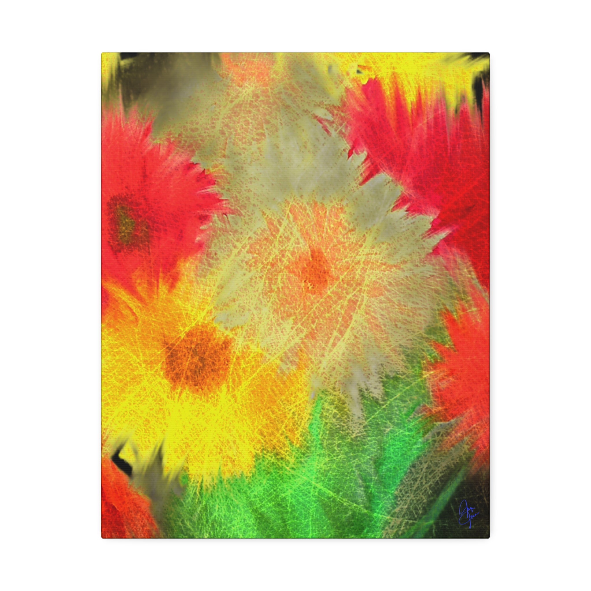 Abstract Rainbow Pumpkin Canvas Stretched 1.5" – Colorful Fall Wall Art