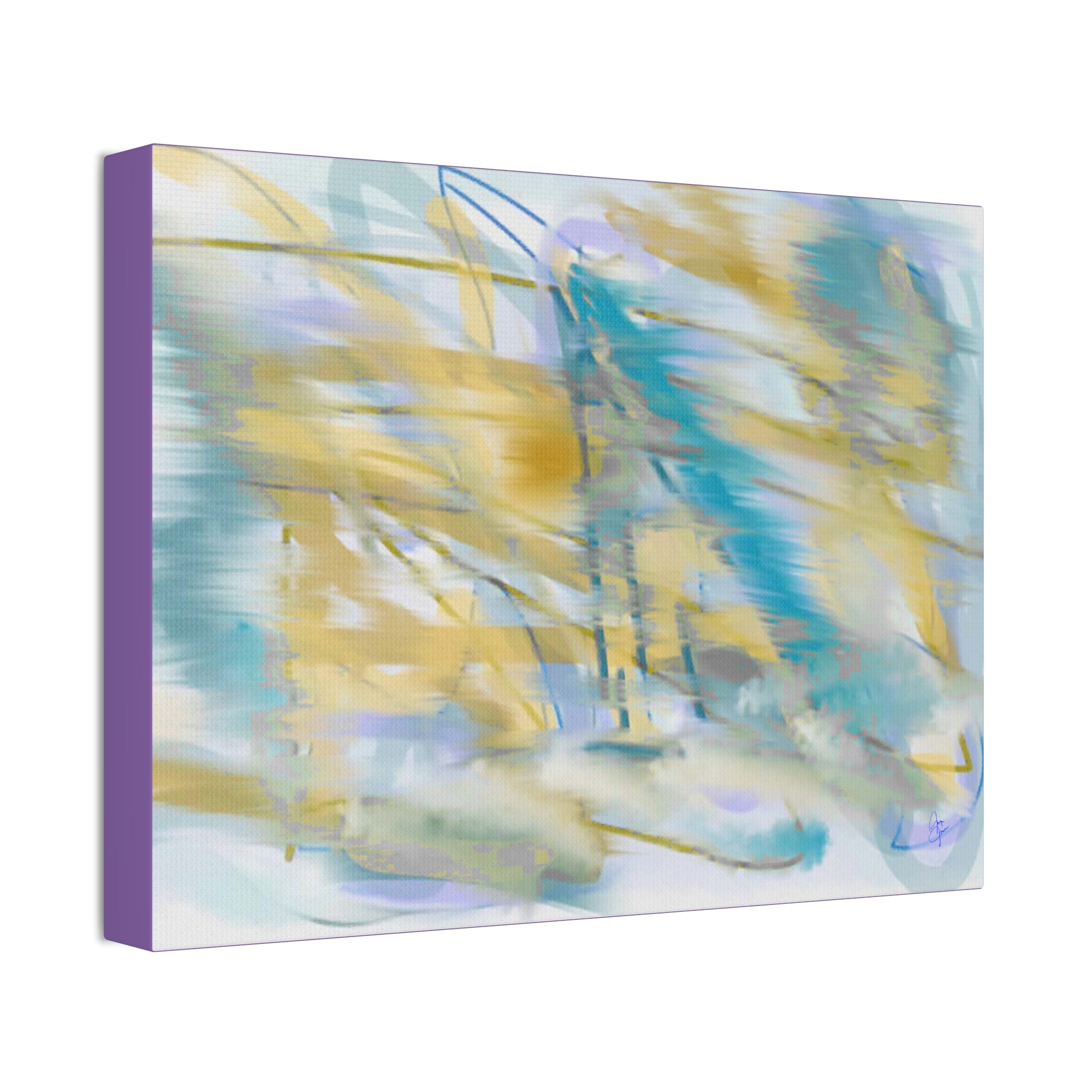 Abstract Coastal Breeze Canvas — Stretched 1.5" Wall Art