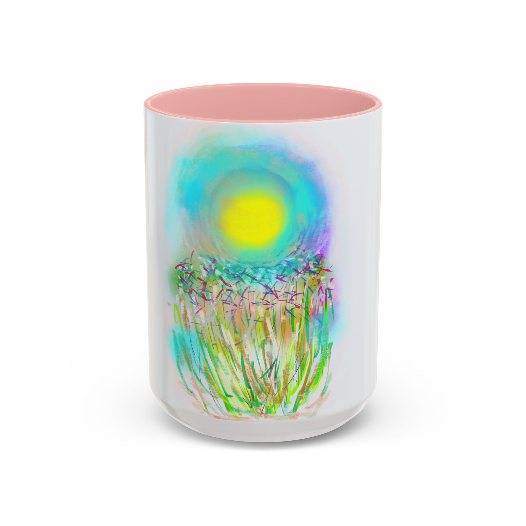 Coffee Mug — Bright Sunflower Field Art Ceramic Accent Mug (11/15 oz)