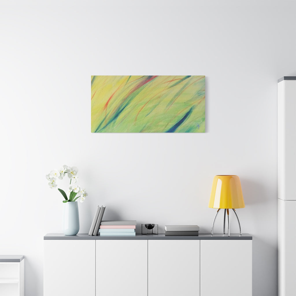 Abstract Windblown Grasses Matte Canvas Wall Art