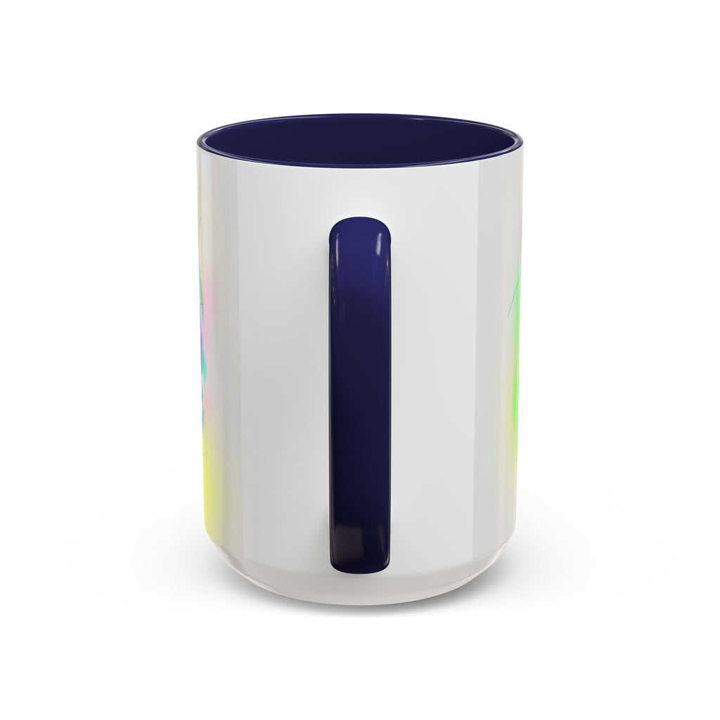 Abstract Sunrise Accent Coffee Mug — Colorful Swirl Art Coffee Cup (11/15oz)