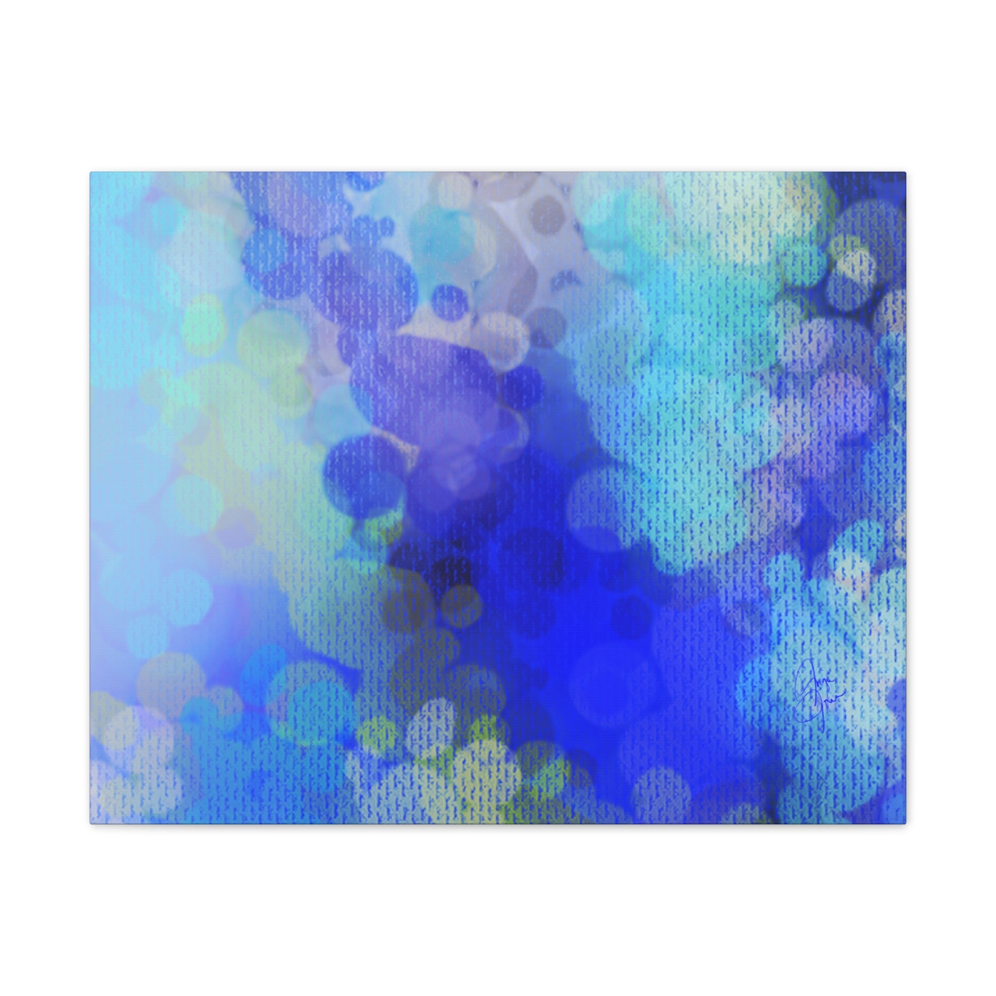Blue Bokeh Abstract Canvas Print