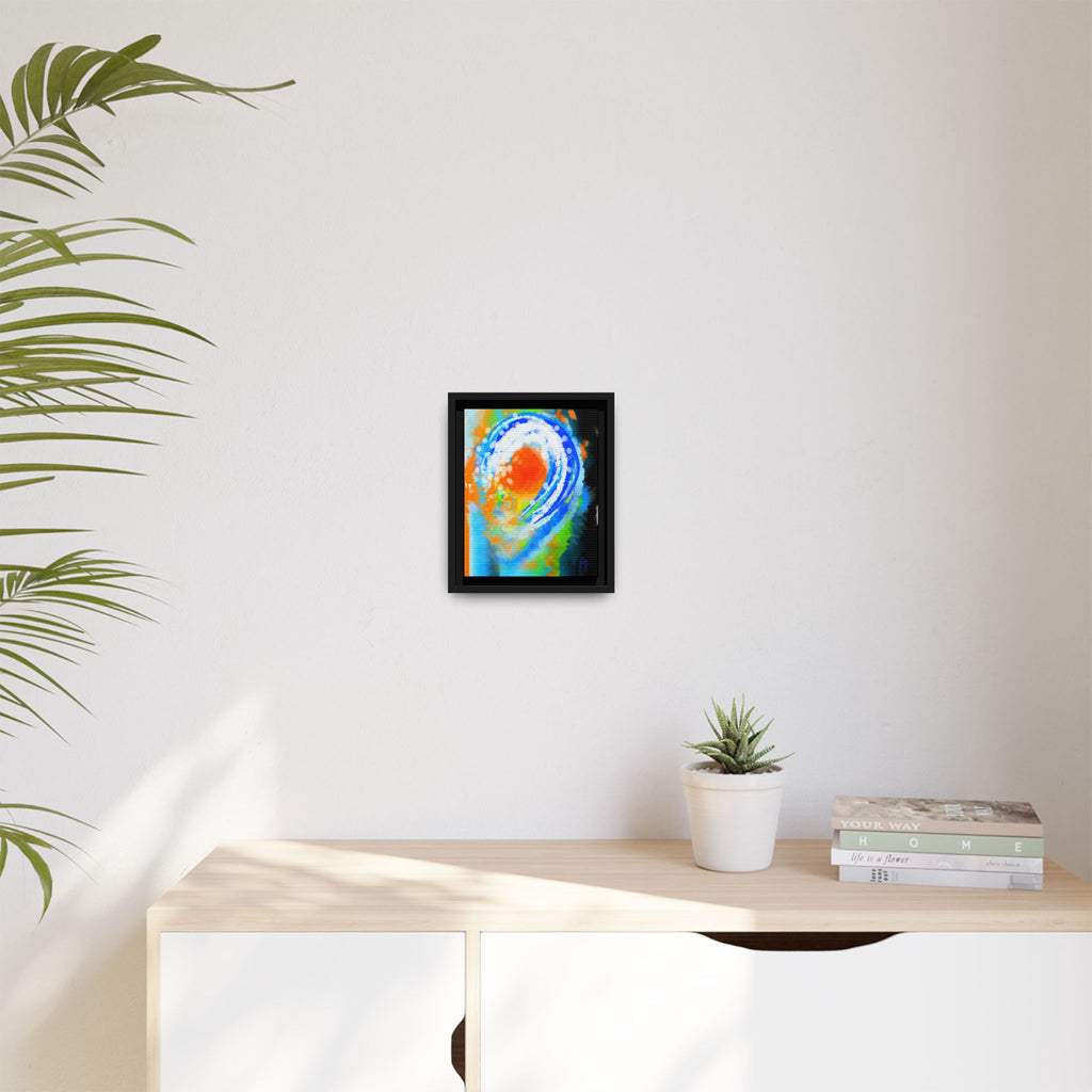 Abstract Ocean Wave Matte Canvas Print — Framed Multi‑Color Wall Art